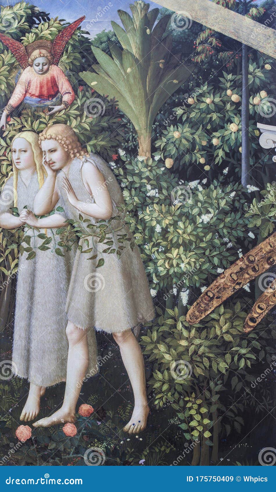Adam And Eve Being Expelled From Paradise Detail The Annunciation Of