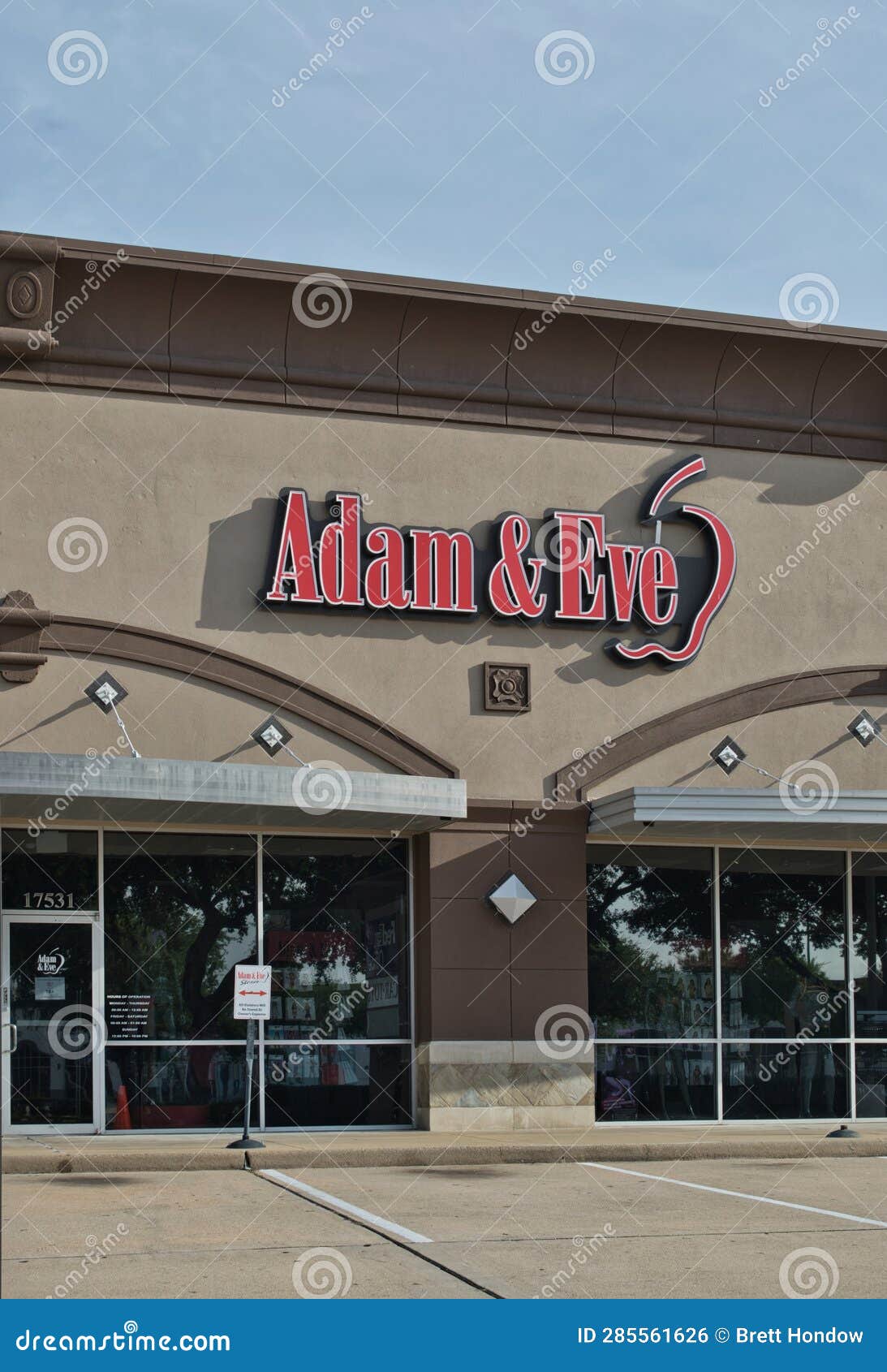 Adam And Eve Business Storefront Exterior In Houston Tx Editorial