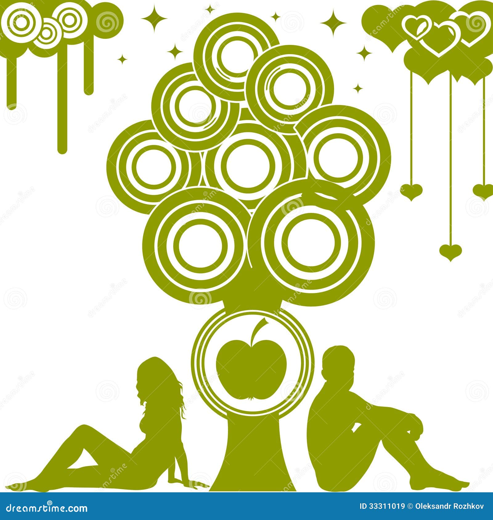 Adam And Eve Eps10 Stock Vector Illustration Of Apple 33311019