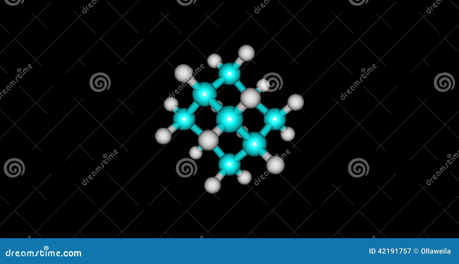 Adamantane Molecular Model Isolated On Black Stock Illustration