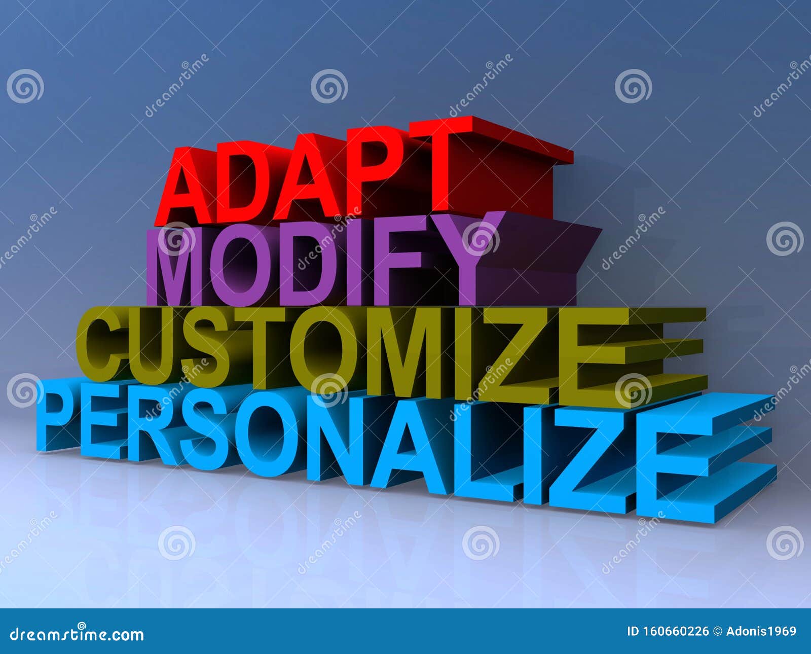 adapt, modify, customize, personalize