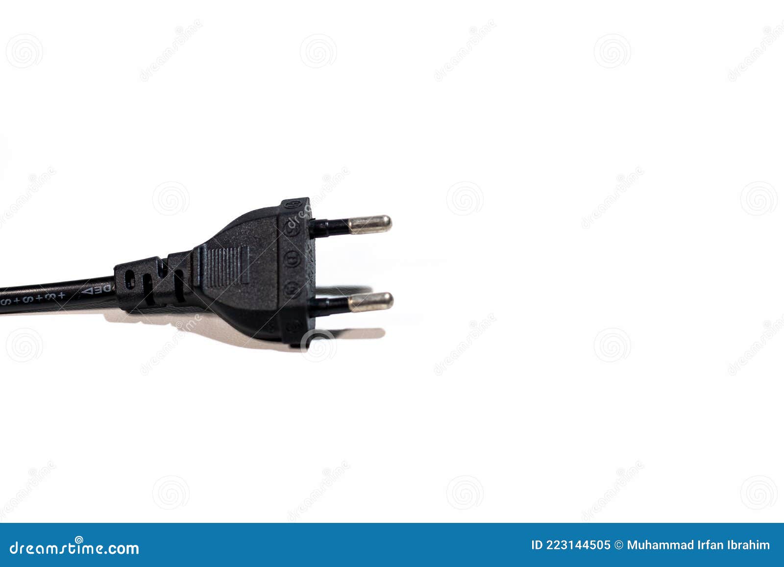 Adapter Cable Plug with Two Holes Stock Image Image of background