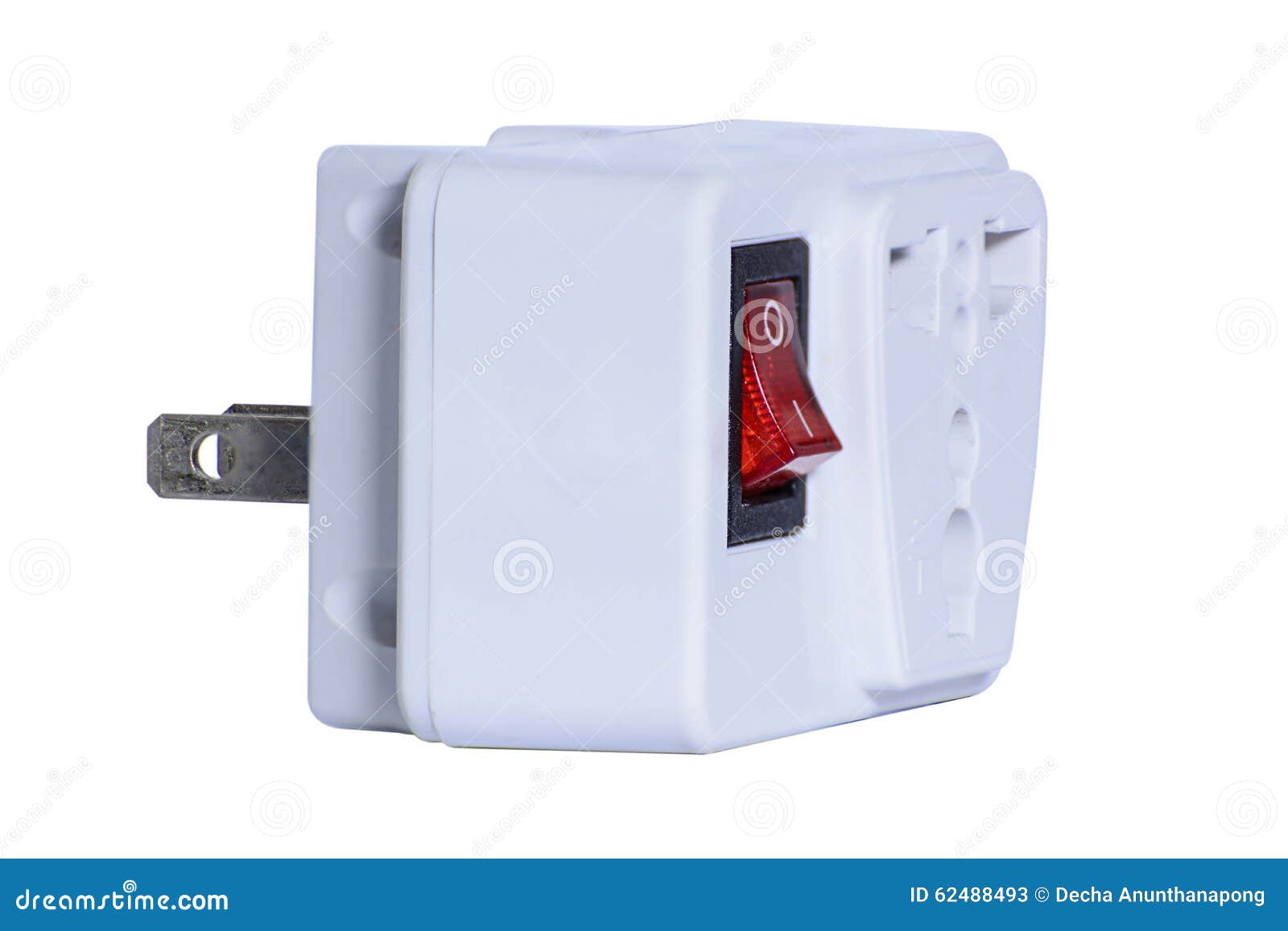 Adapter Power Plug with a Switch. Stock Image Image of laptop