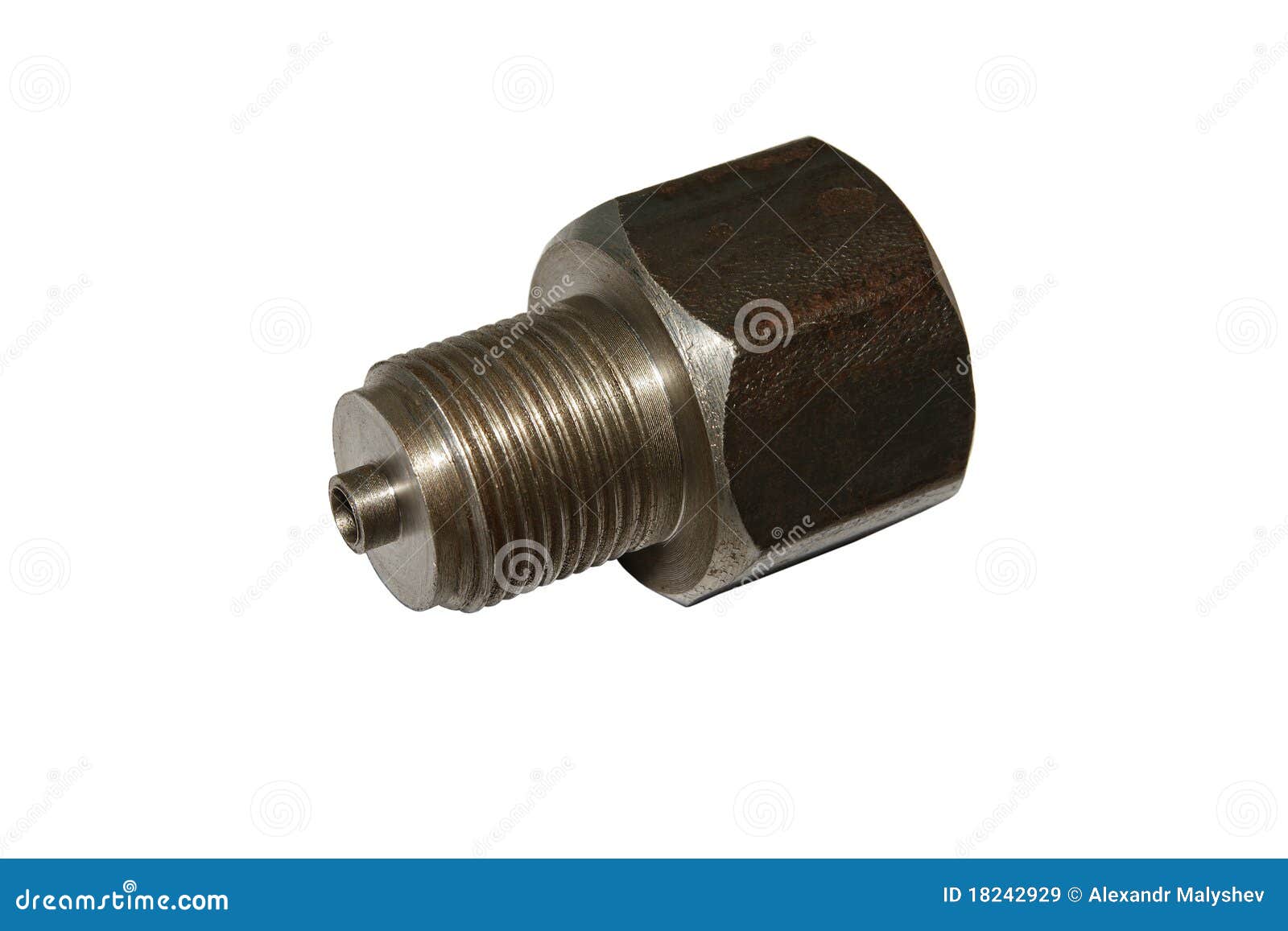 Adapter for Pressure Gauge. Stock Image Image of texture, connection