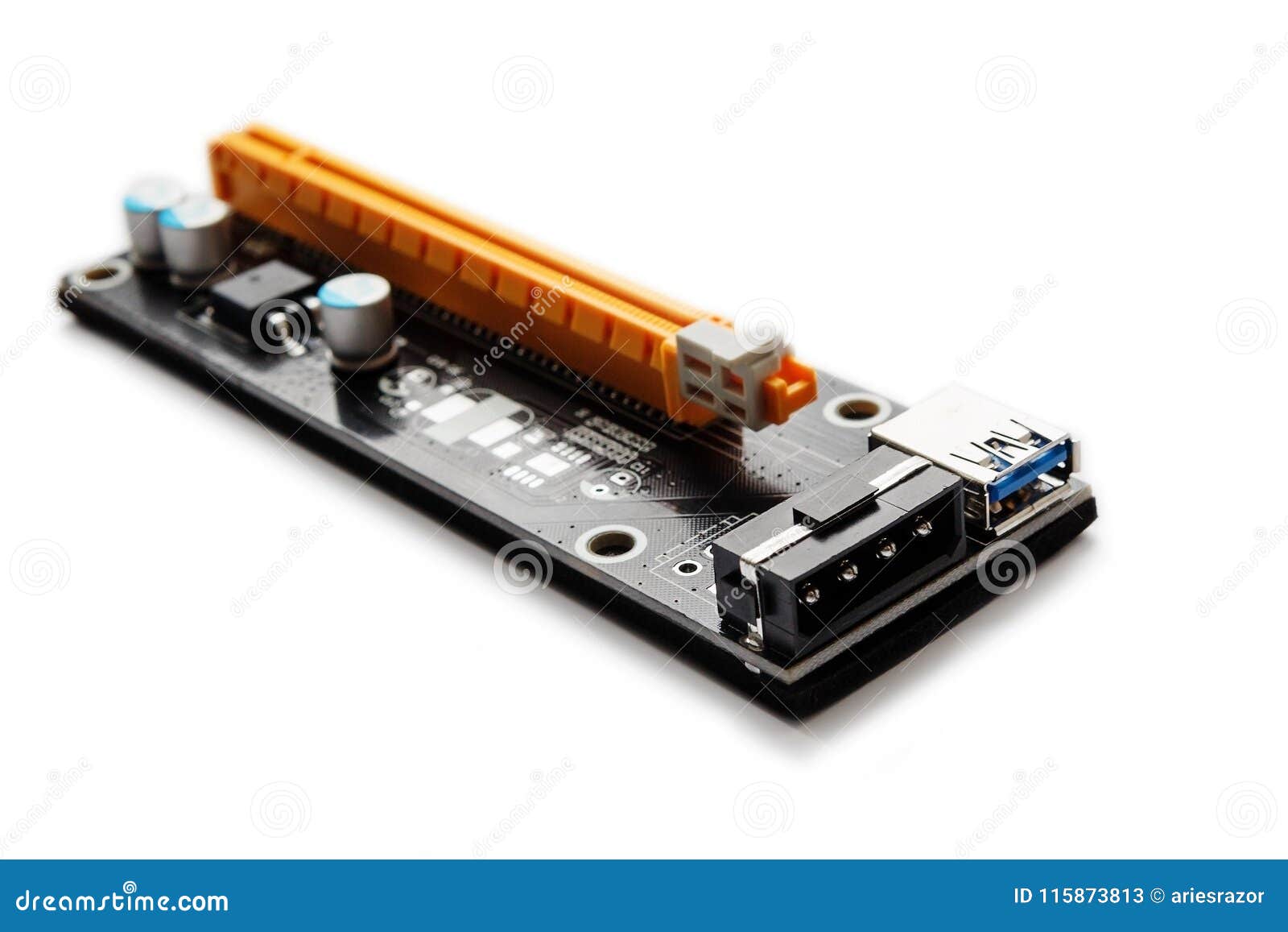 adapter or riser pci-e for mining on video cards.