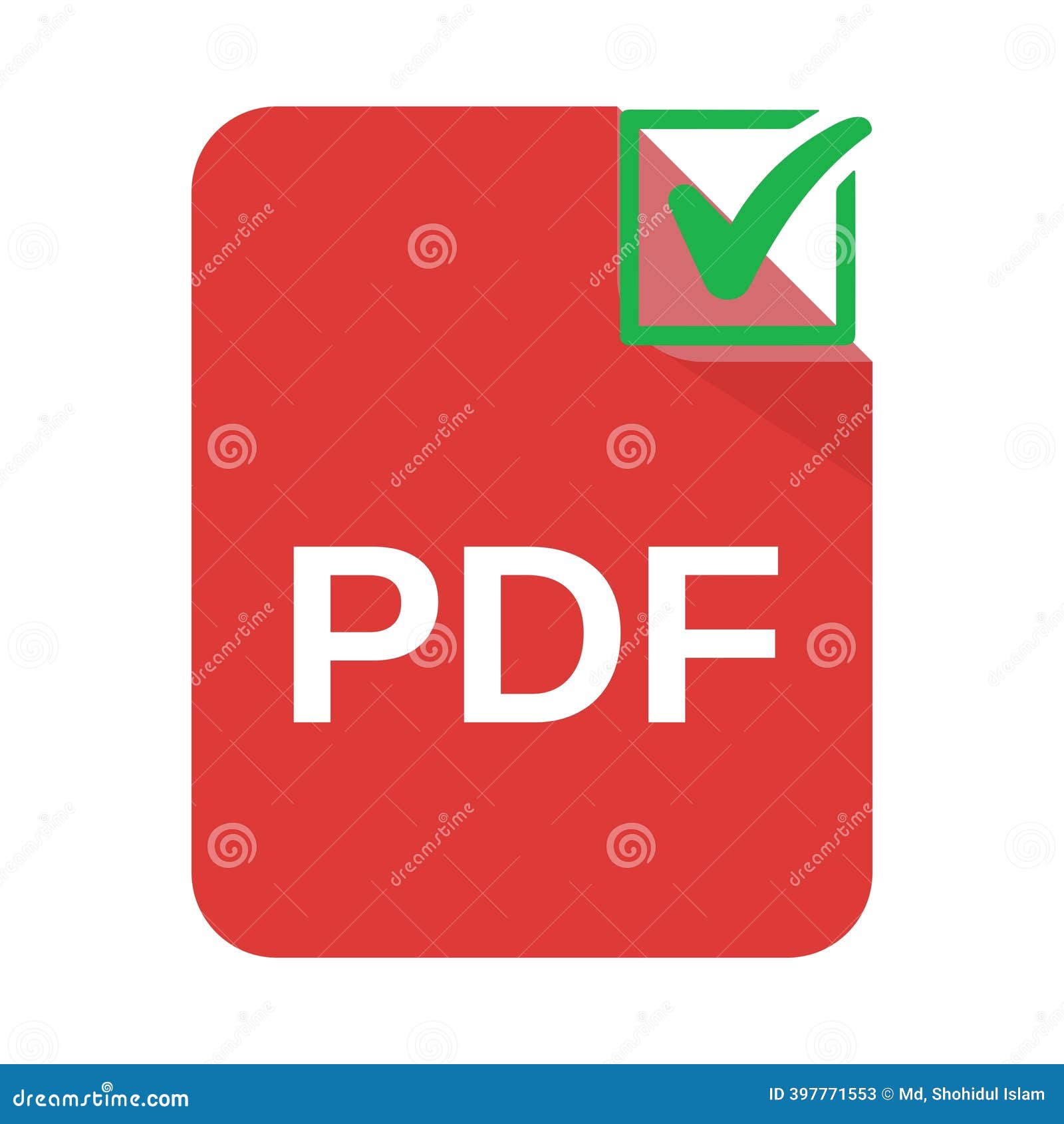 Red Pdf Icon with Green Checkmark Isolated on White Background Stock  Illustration - Illustration of workflow, management: 397771553, image size:1600x1690