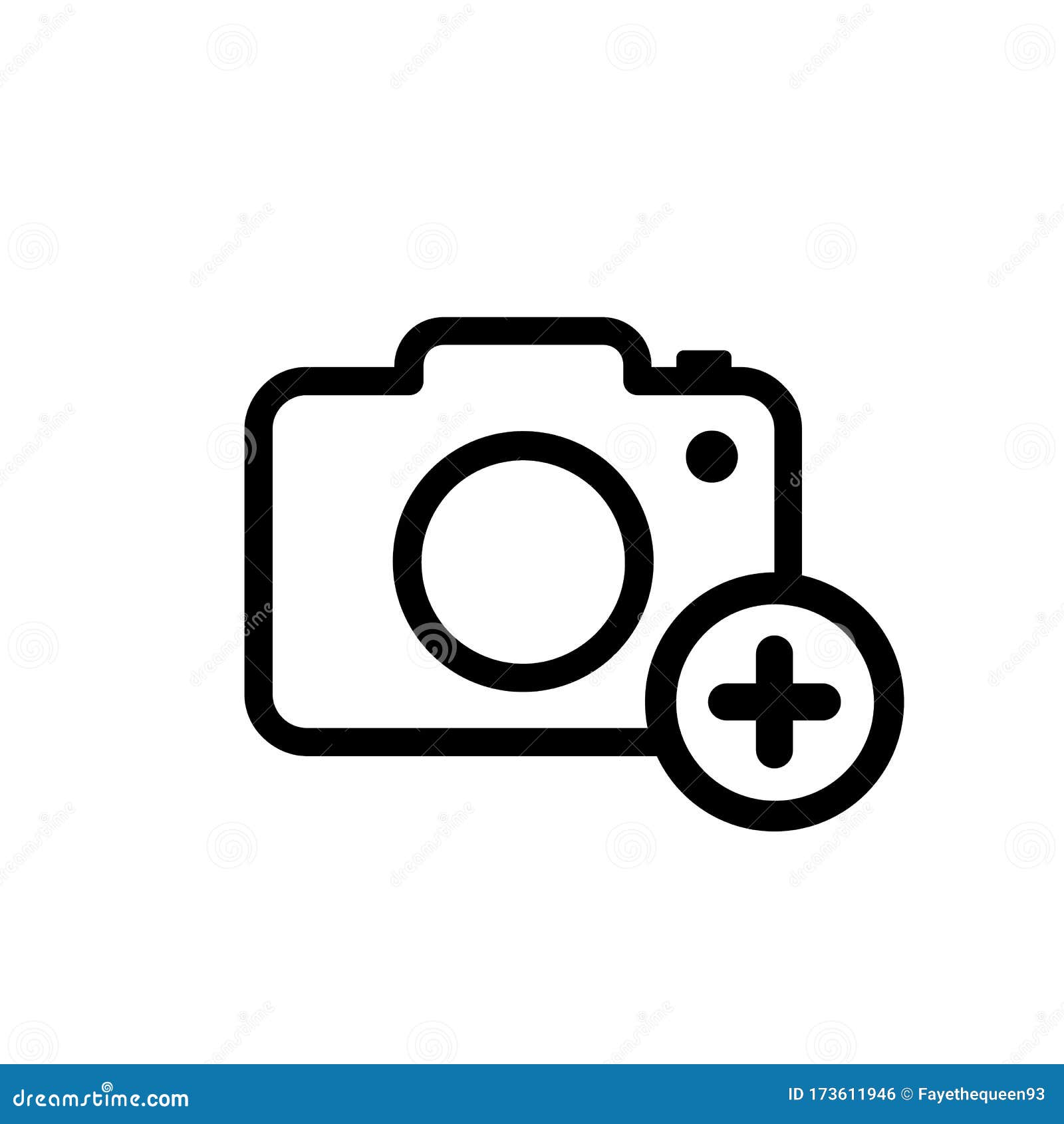 Add Photo Icon Isolated on White Background. Stock Vector - Illustration of  addition, logo: 173611946