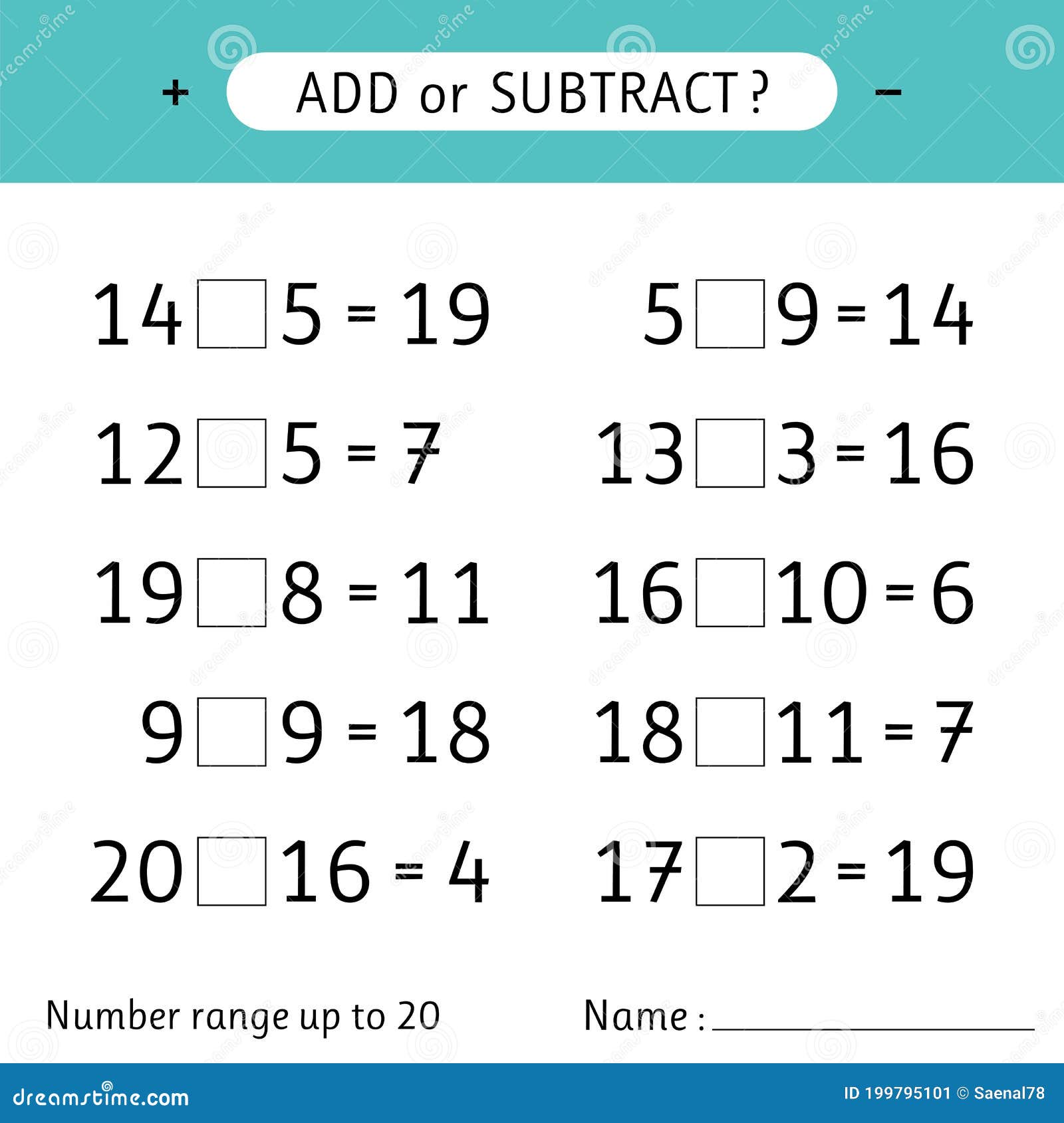 subtract-within-20-worksheets