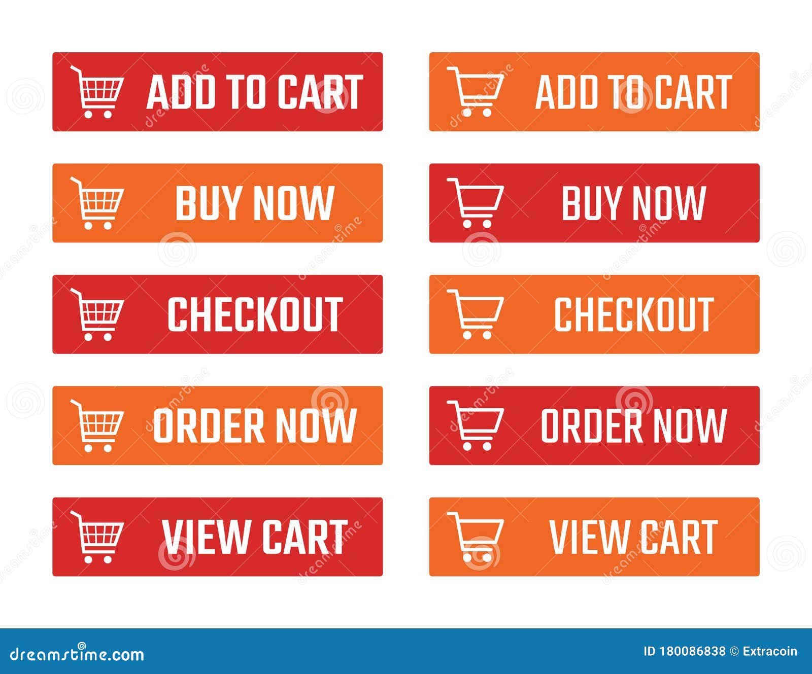 Add To Cart Button Set, Shopping Trolley Signs Stock Vector - Illustration  of market, accept: 180086838