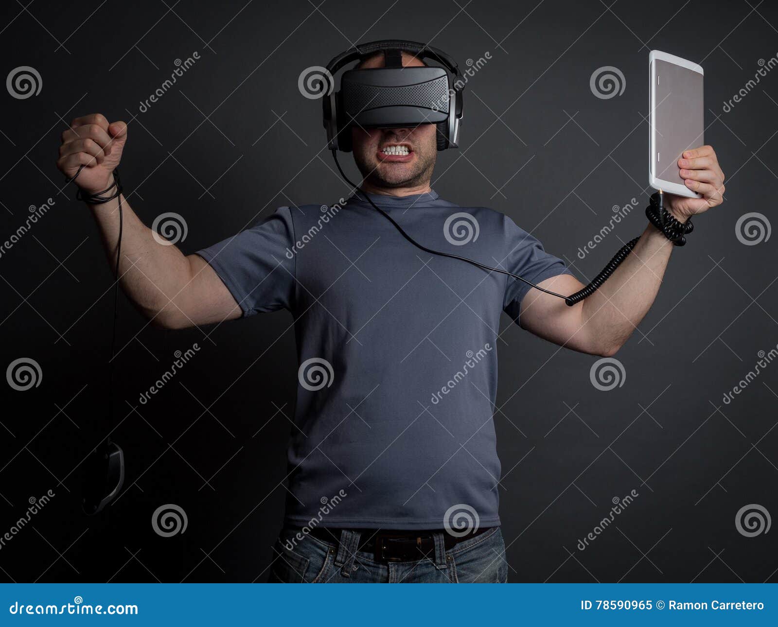 Addicted Man Technology and Video Games Stock Image Image of late