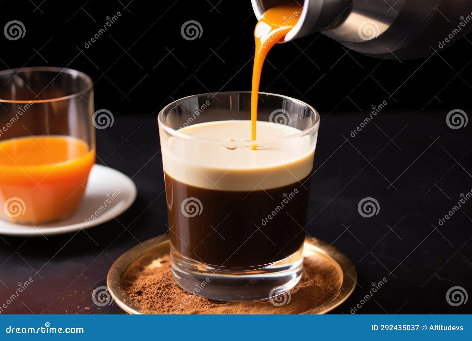 Brandy Alexander Classic IBA Listed Cocktail In Cope Martini Glass. A