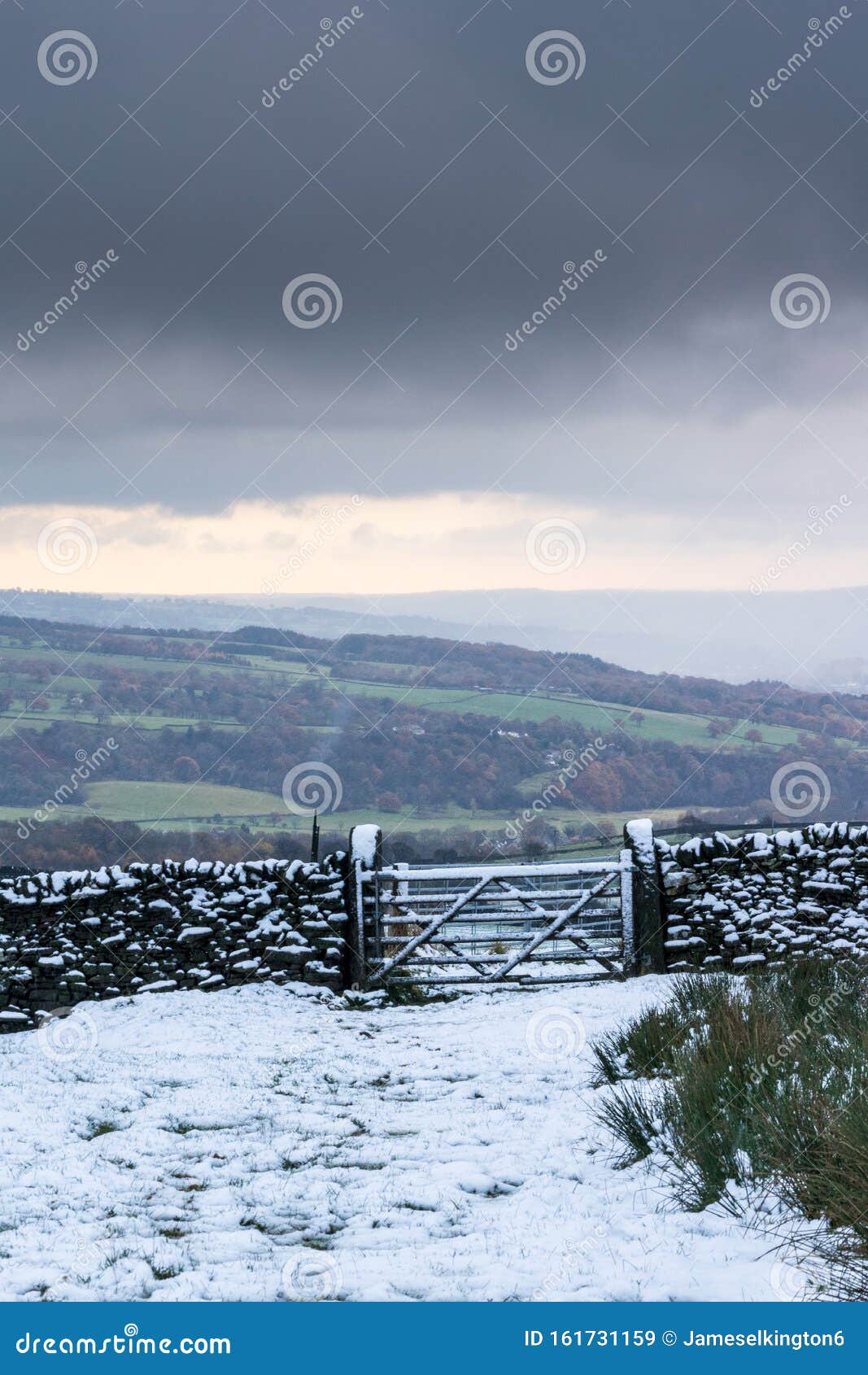 Snow and Frost on Addingham Moor. Yorkshire Stock Image Image of rock