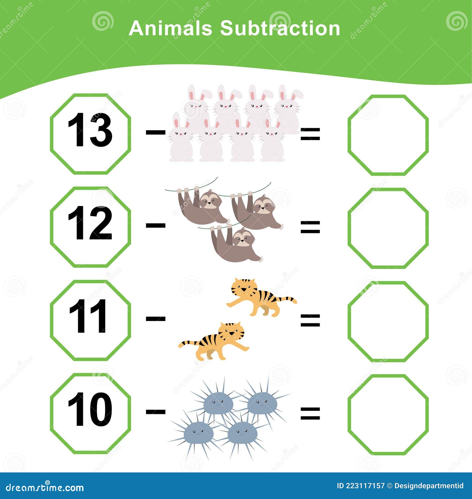 Animals Subtraction. Counting Game for Preschool Children. Additional Math Games for Kids. Stock Vector - Illustration of kindergarten, activities: 223117157 Animals Subtraction. Counting Game for Preschool Children. Additional Math Games for Kids. Stock Vector - Illustration of kindergarten, activities: 223117157