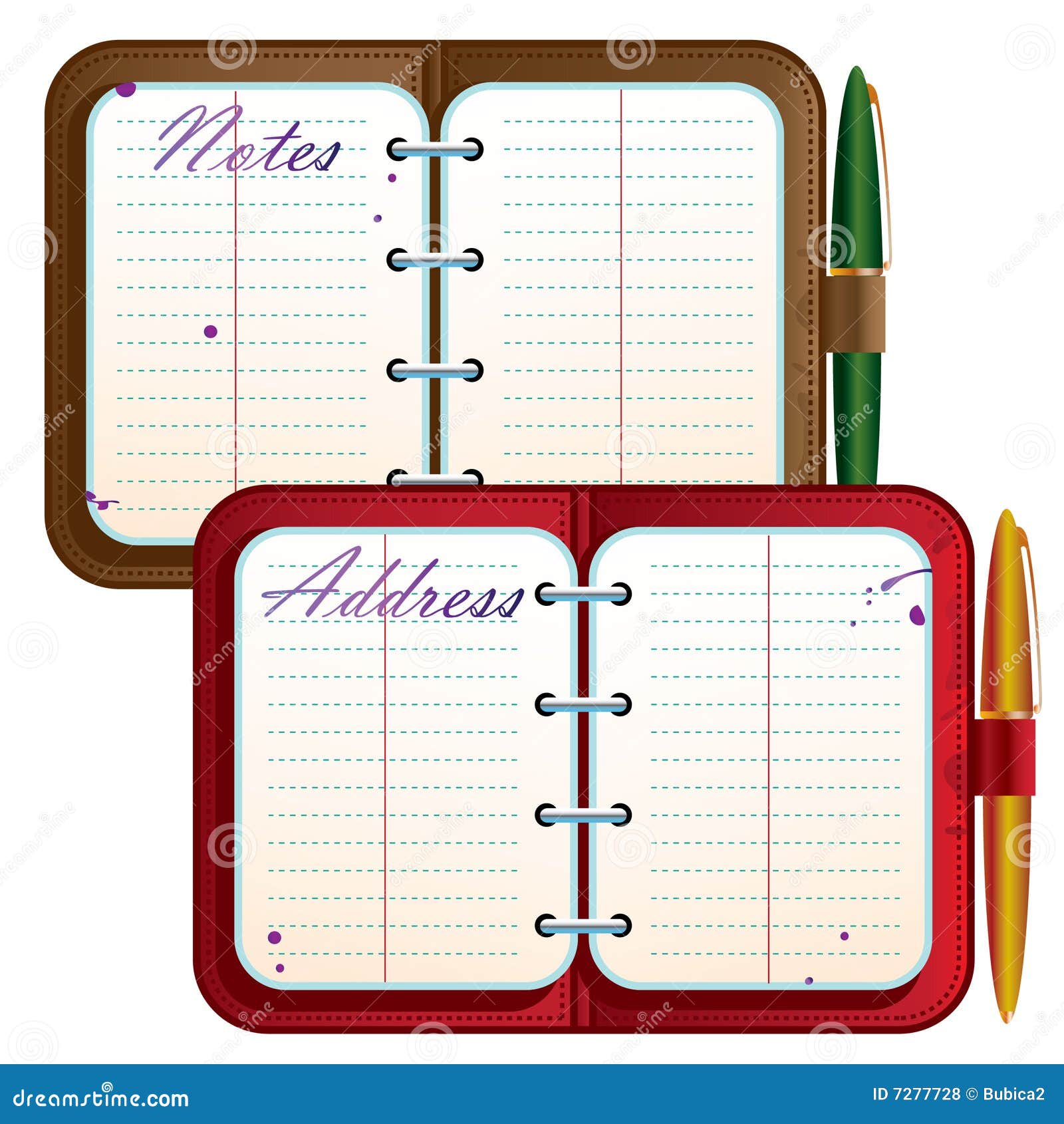 Set Address Book, Tie, Chalkboard With Diagram And Document Folder Icon. Vector CartoonDealer