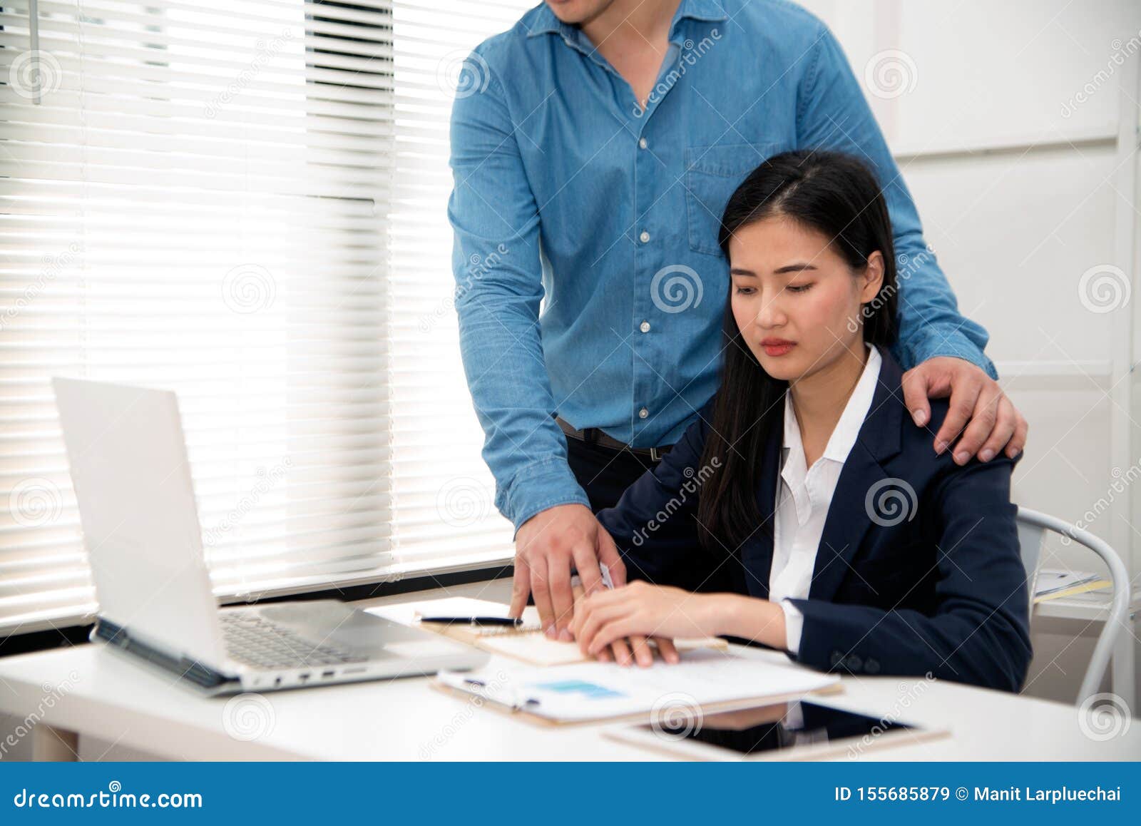 Addressing Workplace Sexual Harassment Is Asian Pretty Woman Secretary Suffer Assault And