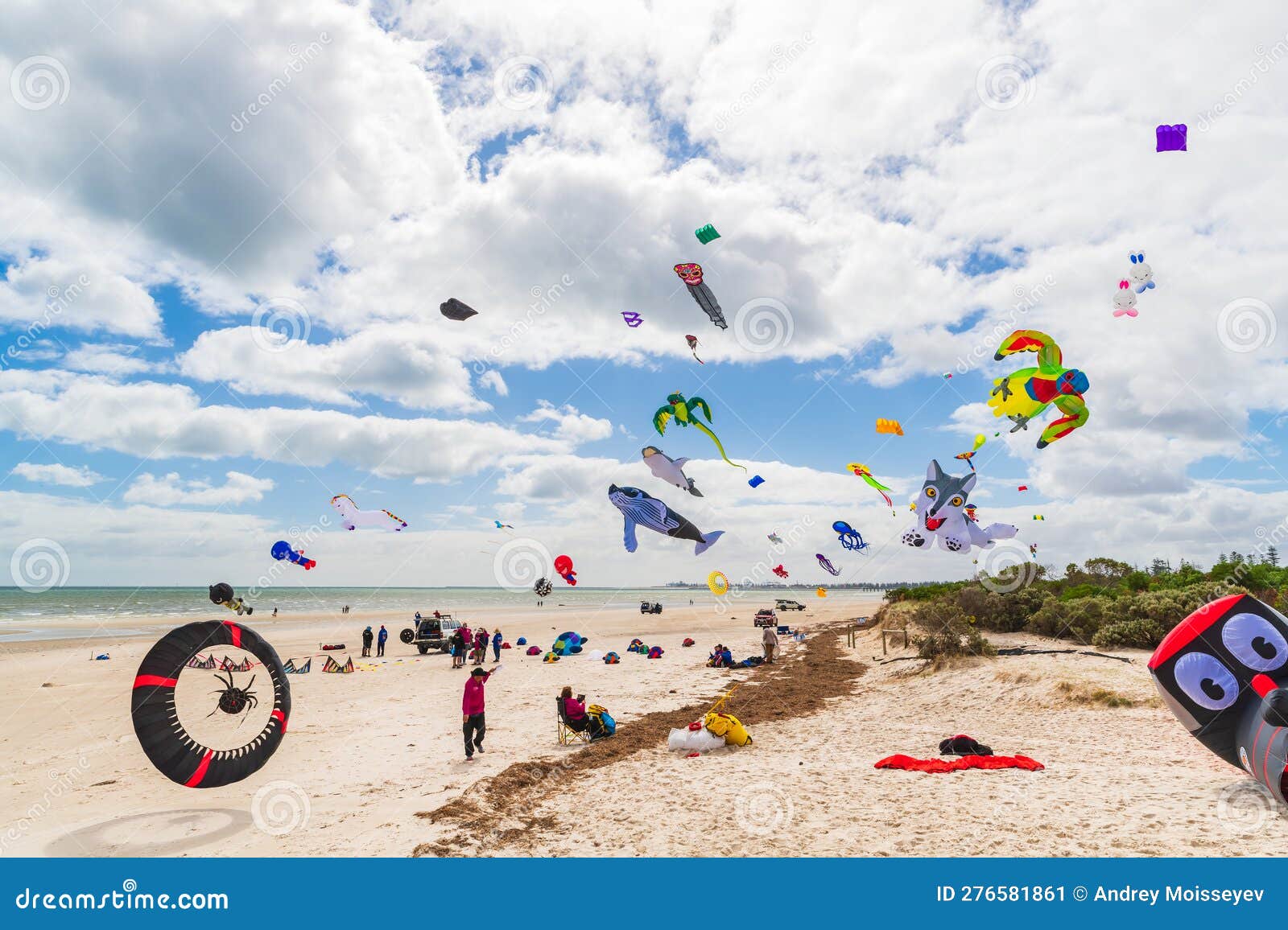 Adelaide International Kite Festival at Semaphore Beach Editorial Photo Image of beach