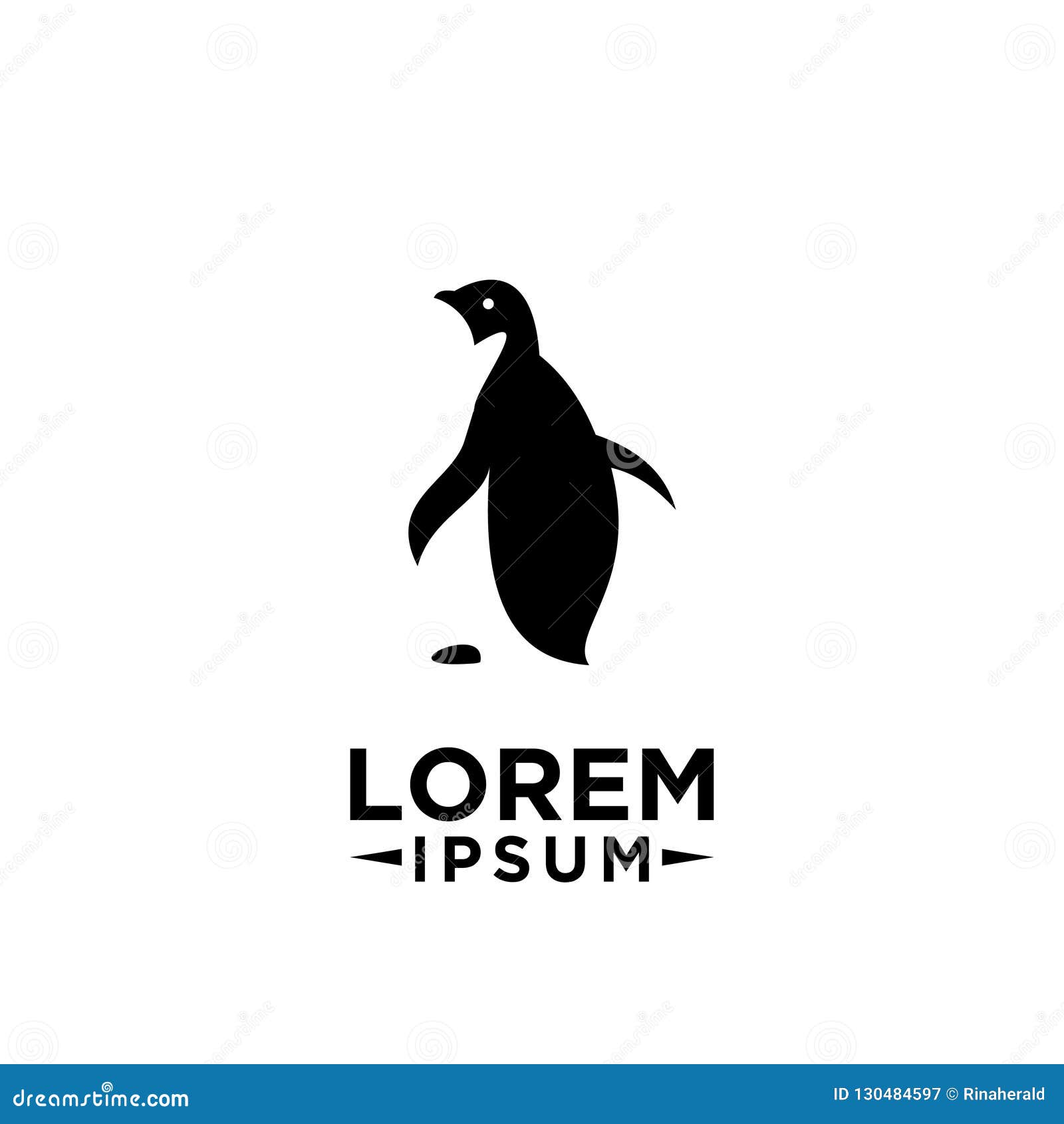 Adelie Penguin Logo Icon Designs Illustration Stock Illustration ...
