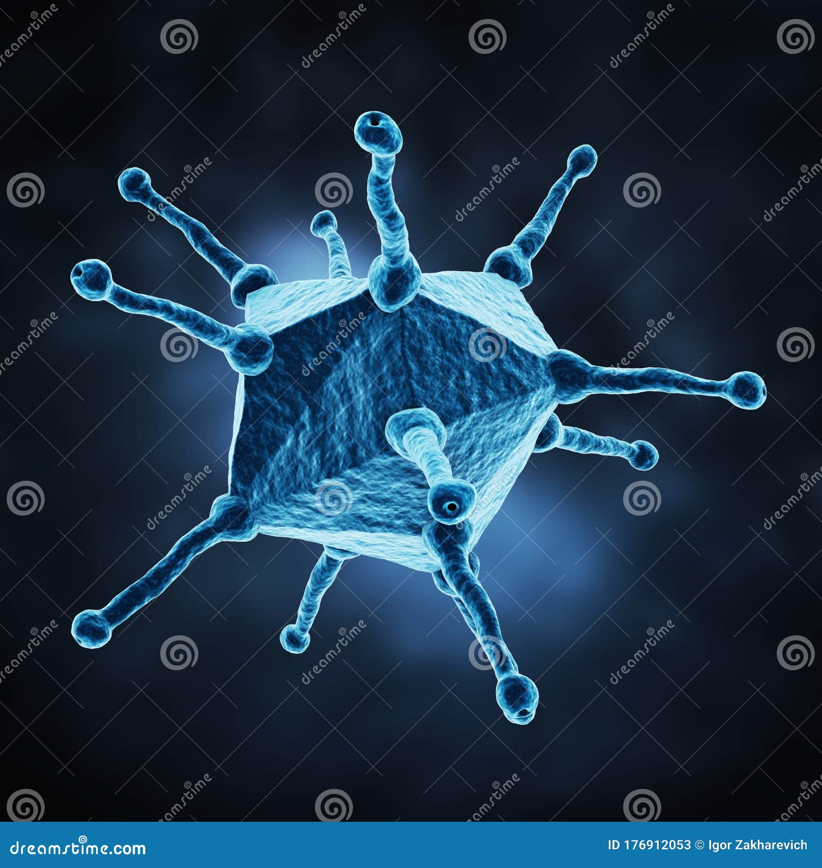 adenovirus on a dark background.