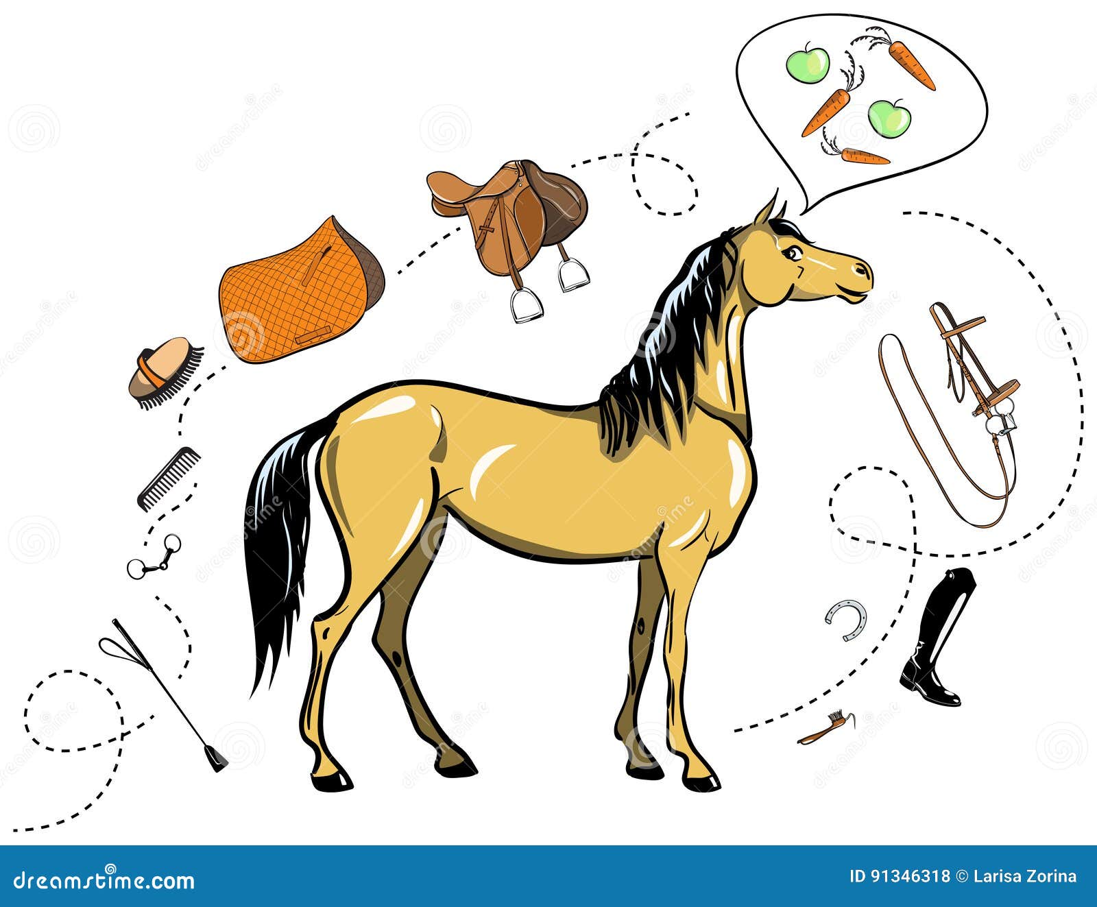 Desenho conduzindo o cavalo – Equoideias®