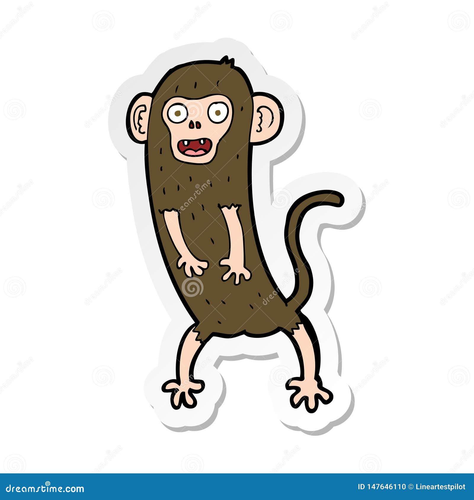 macaco louco de desenho animado 12279166 Vetor no Vecteezy