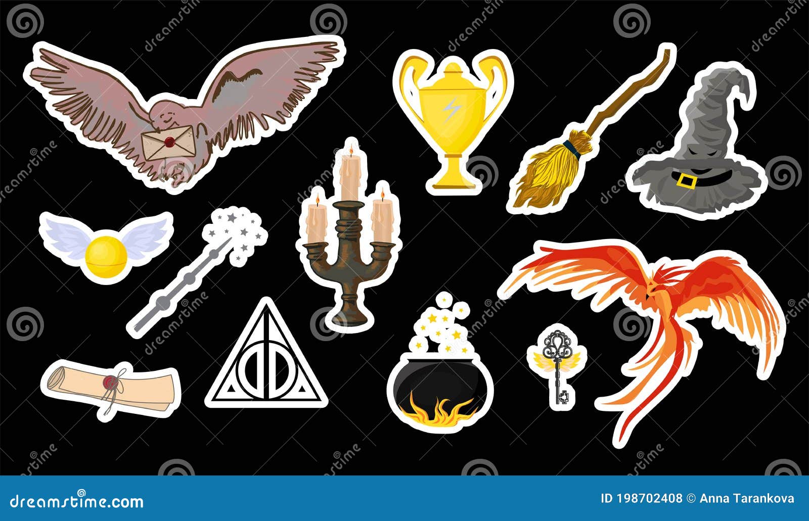 Kit Adesivos Decorativo Feitiços Magia Harry Potter Hogwarts