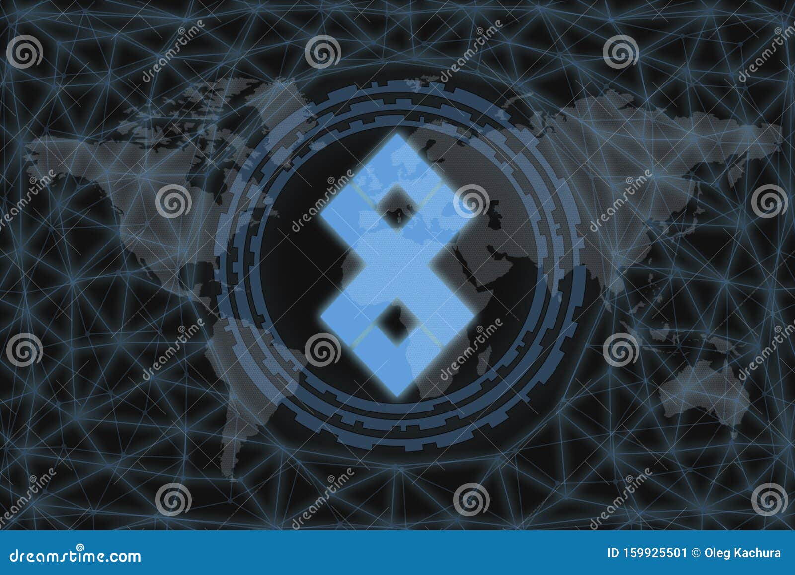 adex abstract cryptocurrency . with a dark background and a world map. graphic concept for your .