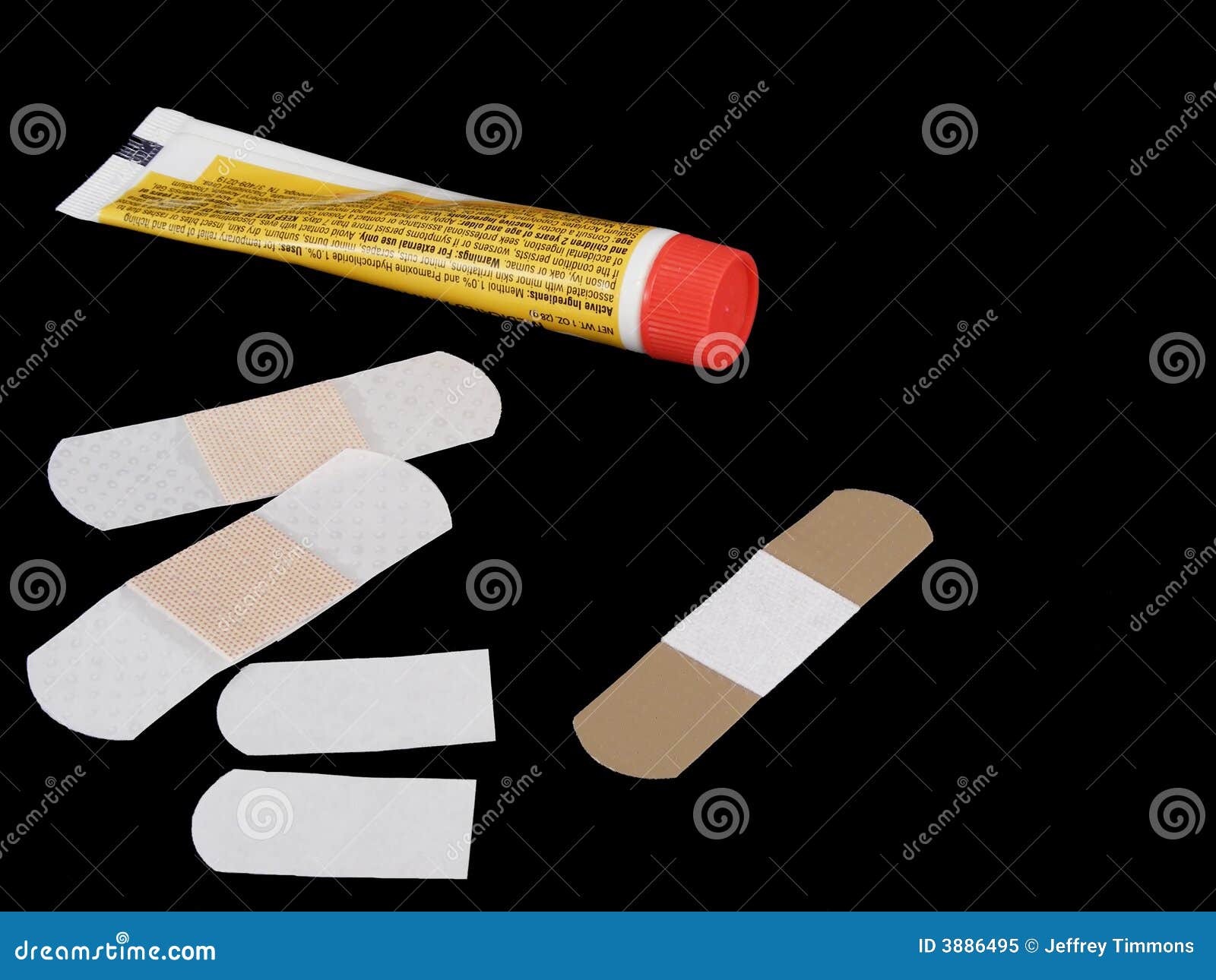 Adhesive Bandage & Ointment Stock Image Image of bandaid, bandage
