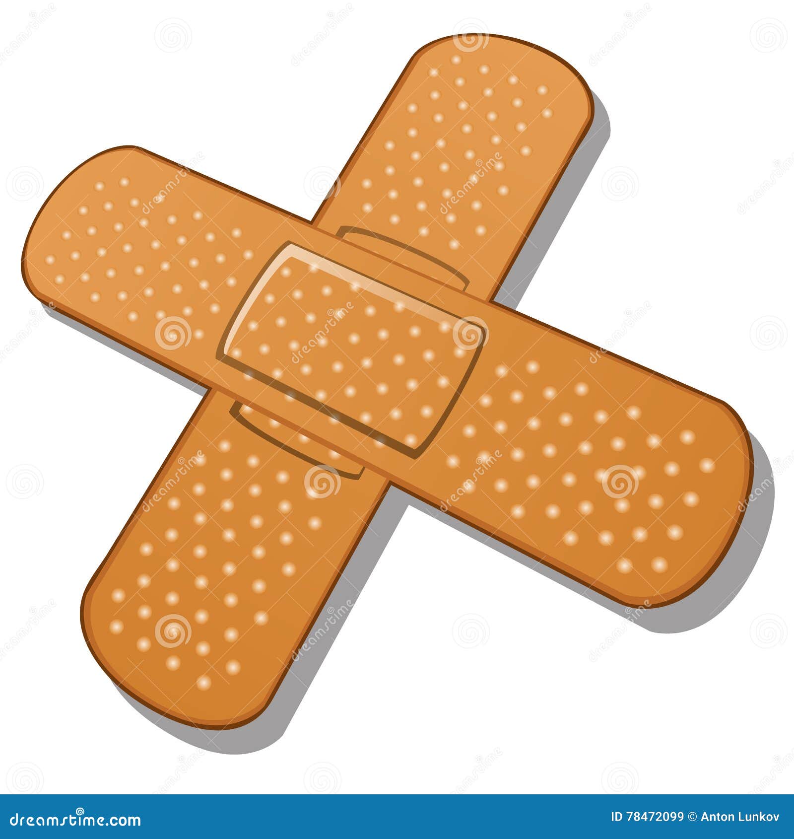 Adhesive Bandage on a White Background. Vector Stock Vector