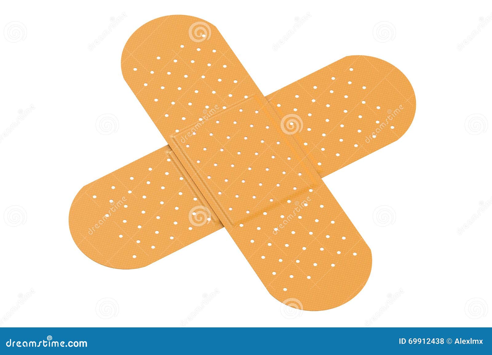 Adhesive Bandages Set In Different Shape Isolated On White Background