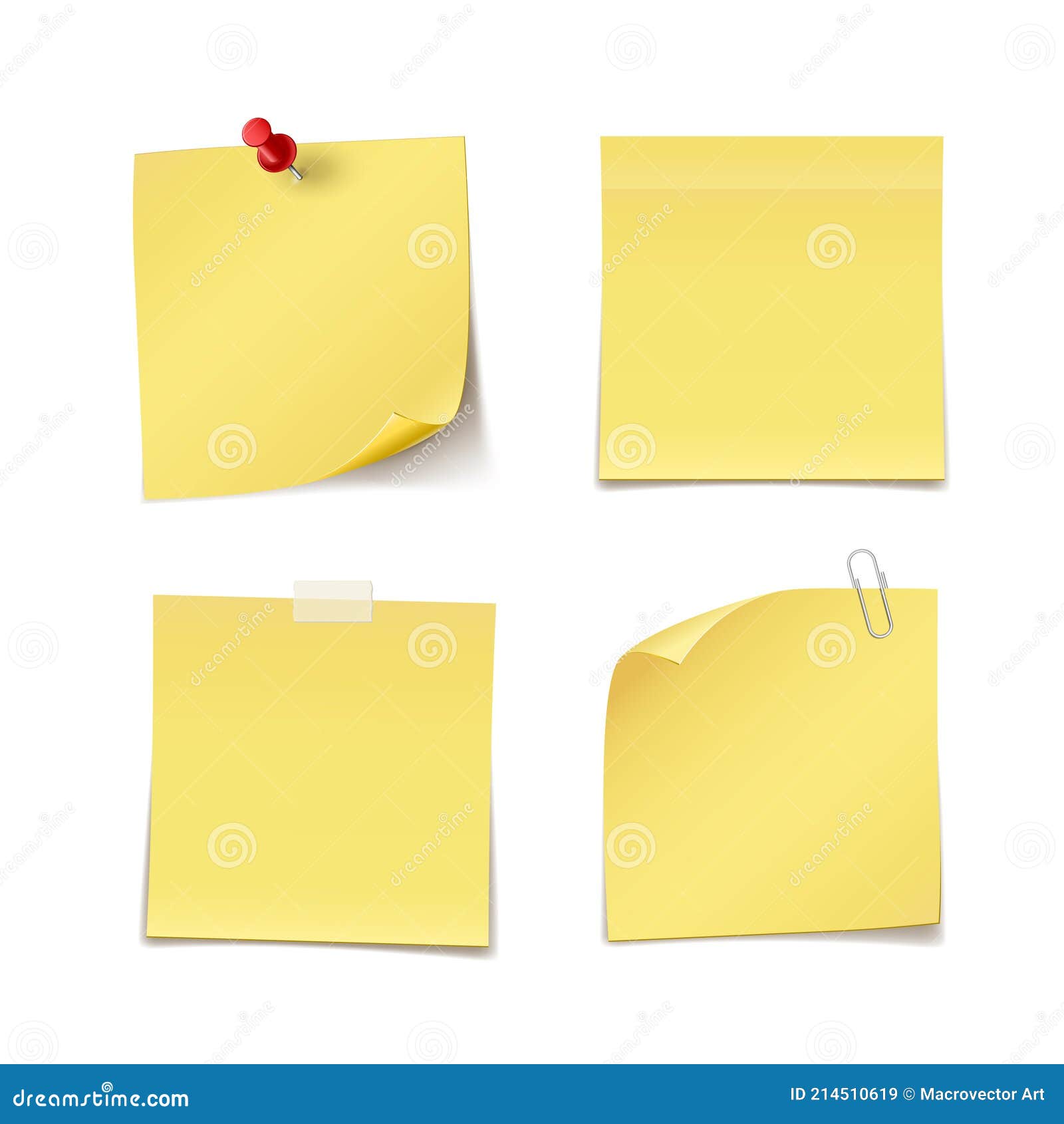 Adhesive Notes stock vector. Illustration of note, vector 214510619