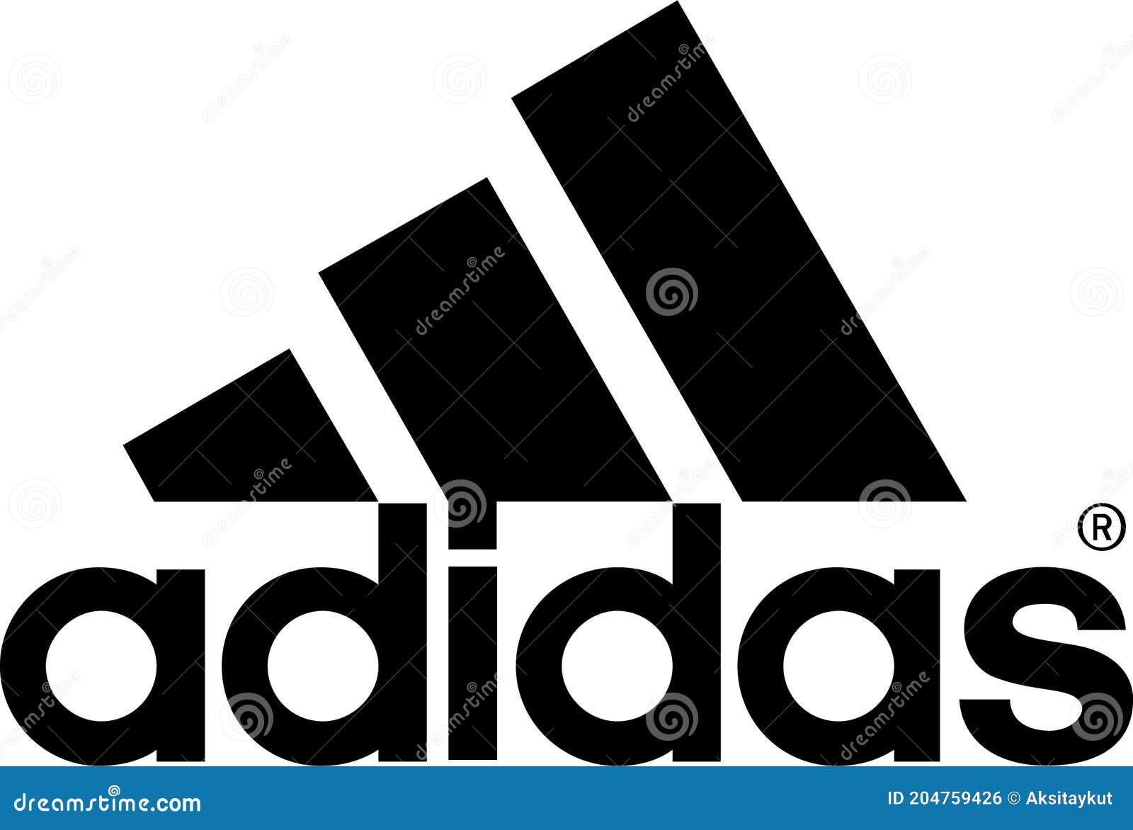 Figuur industrie maag Adidas logo editorial photo. Illustration of clothing - 204759426