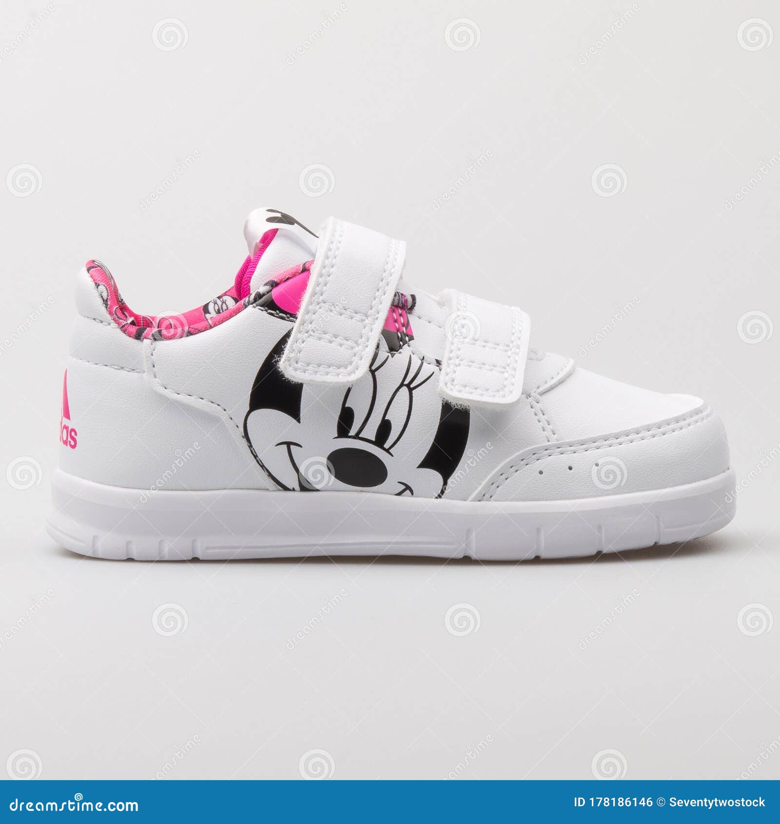 Adidas AltaRun 1 White and Pink Sneaker Editorial - Image of laces, equipment: 178186146