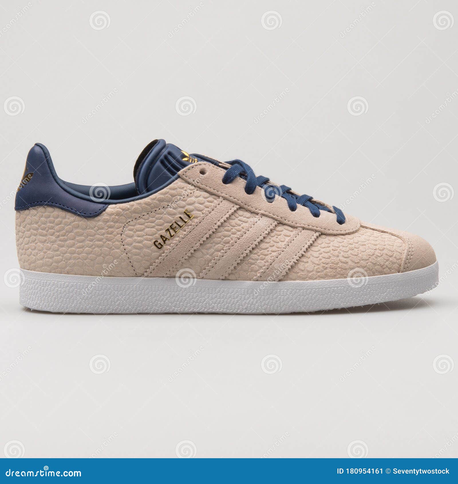 Adidas Gazelle Beige and Navy Blue Sneaker Editorial Photo - Image ...