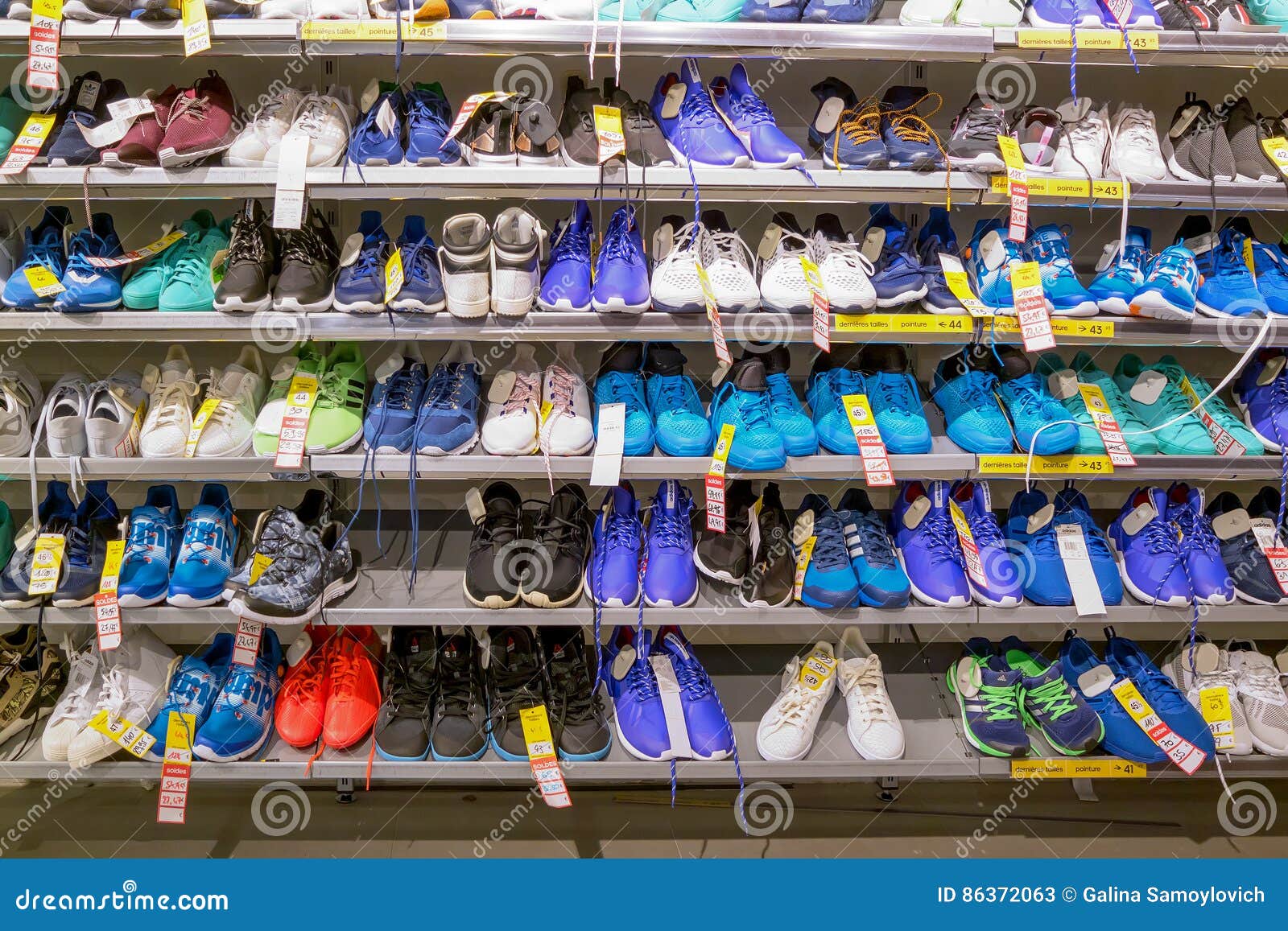 Adidas Logo and Shoes in Shop Window Editorial Stock Photo - Image of ...