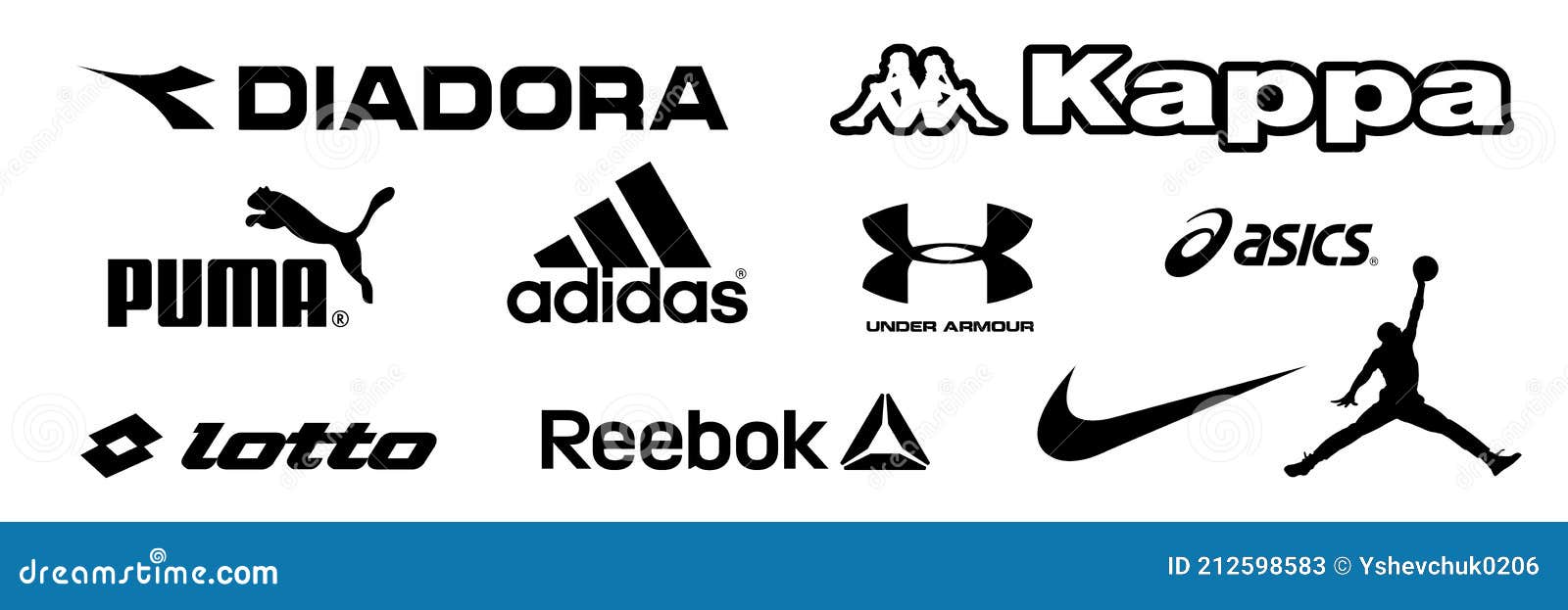 Adidas, Nike, Reebok, Asics, Jordan, Puma, Under Armour, Kappa, Diadora ...