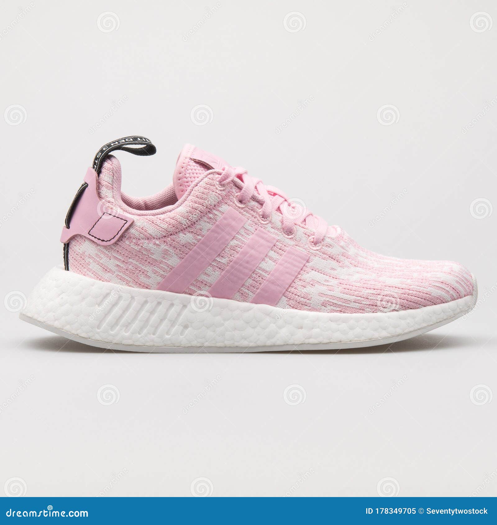 sort Van Bliver værre Adidas NMD R2 Pink and White Sneaker Editorial Image - Image of background,  lifestyle: 178349705