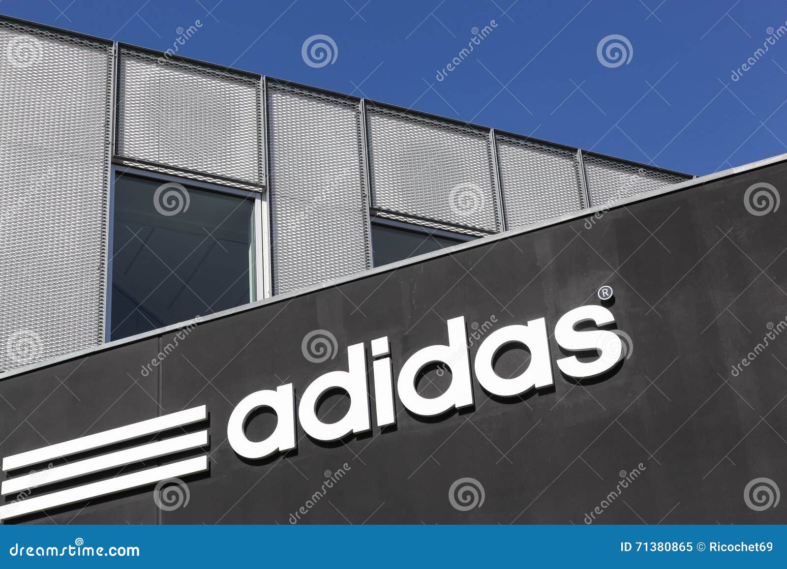 Adidas office building editorial image. Image of business