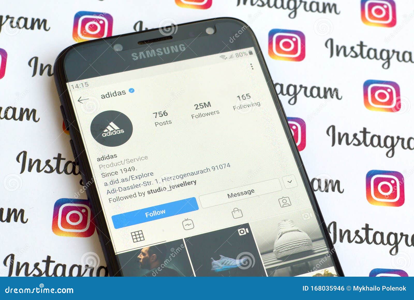 Adidas Official Instagram Account on Smartphone Screen on Paper Instagram  Banner Editorial Photo - Image of like, brand: 168035946