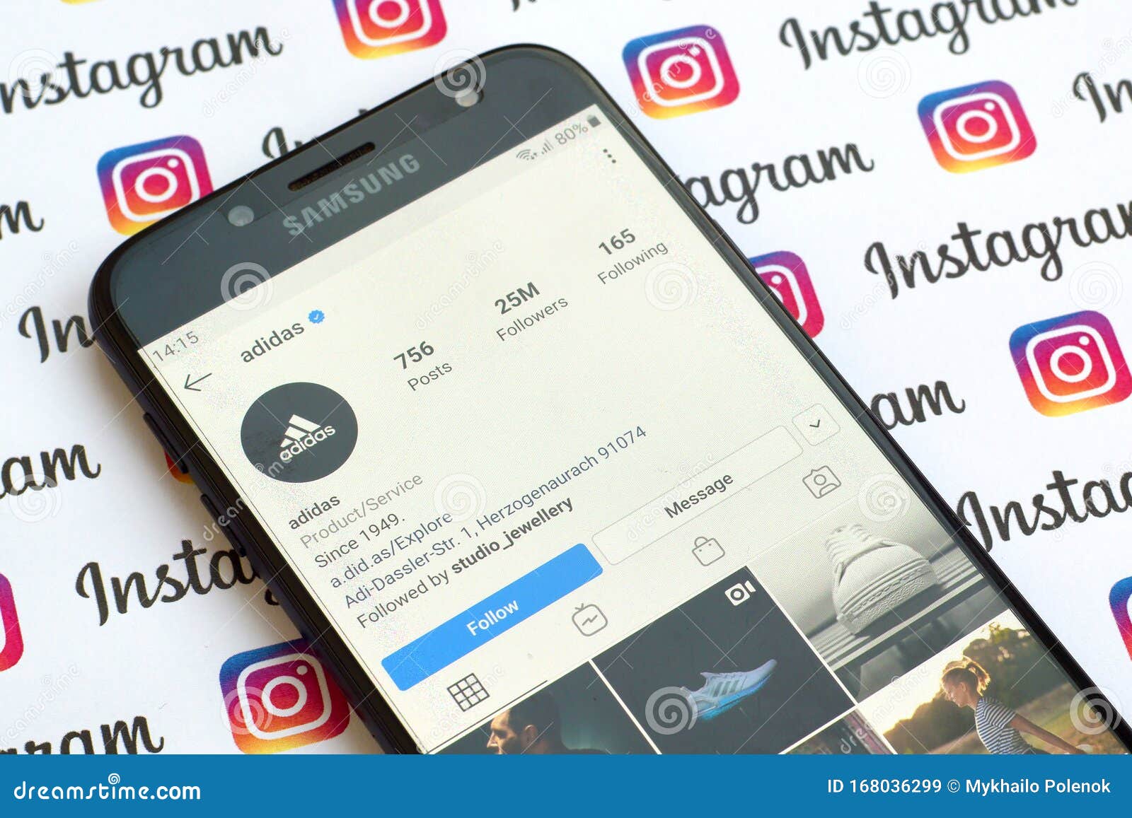 Adidas Official Instagram Account On Smartphone Screen On Paper Instagram  Banner Editorial Stock Image - Image of instagram, flat: 168036299