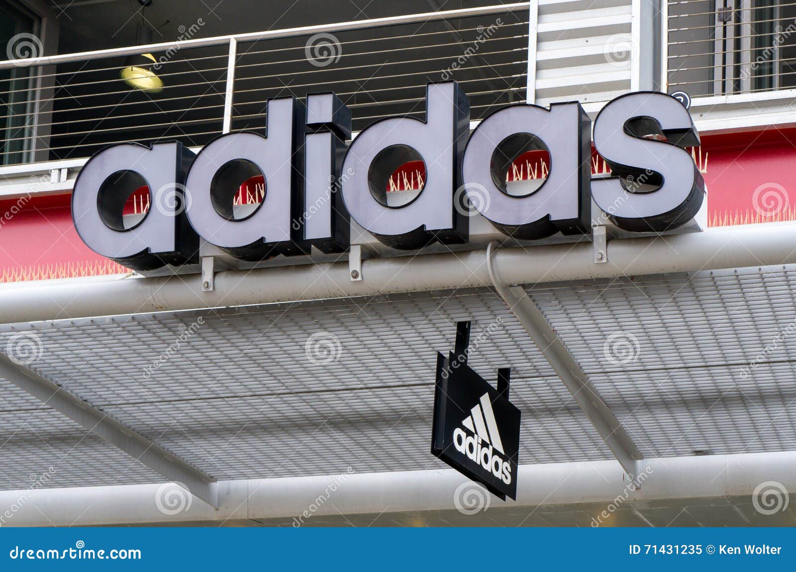 Adidas Retail Store and Logo Editorial Image - Image lettering, emblem: 71431235