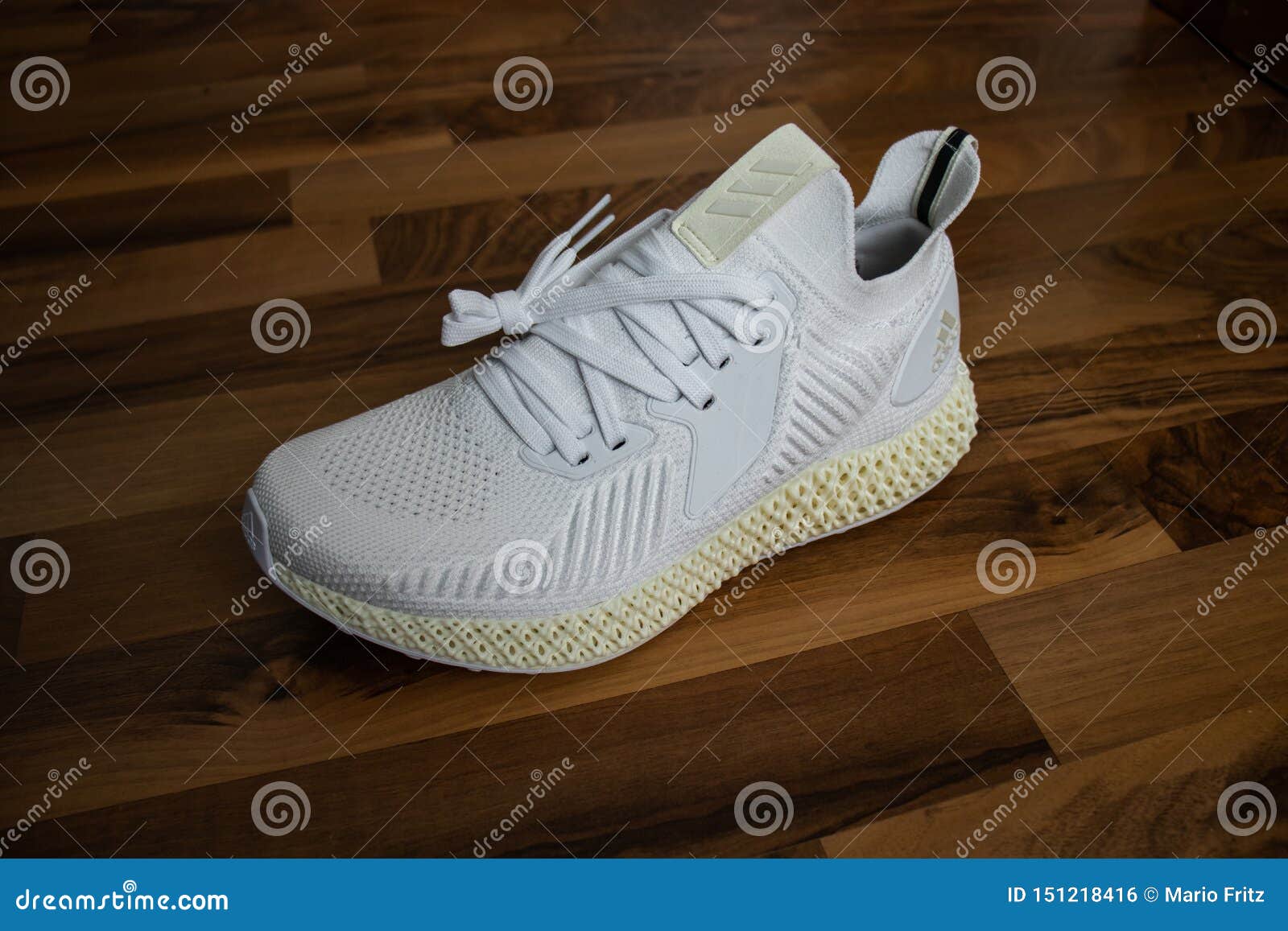 Adidas Shoes Alphaedge 4D in White and Yellow. Editorial Photo - Image of  exercise, editorial: 151218416