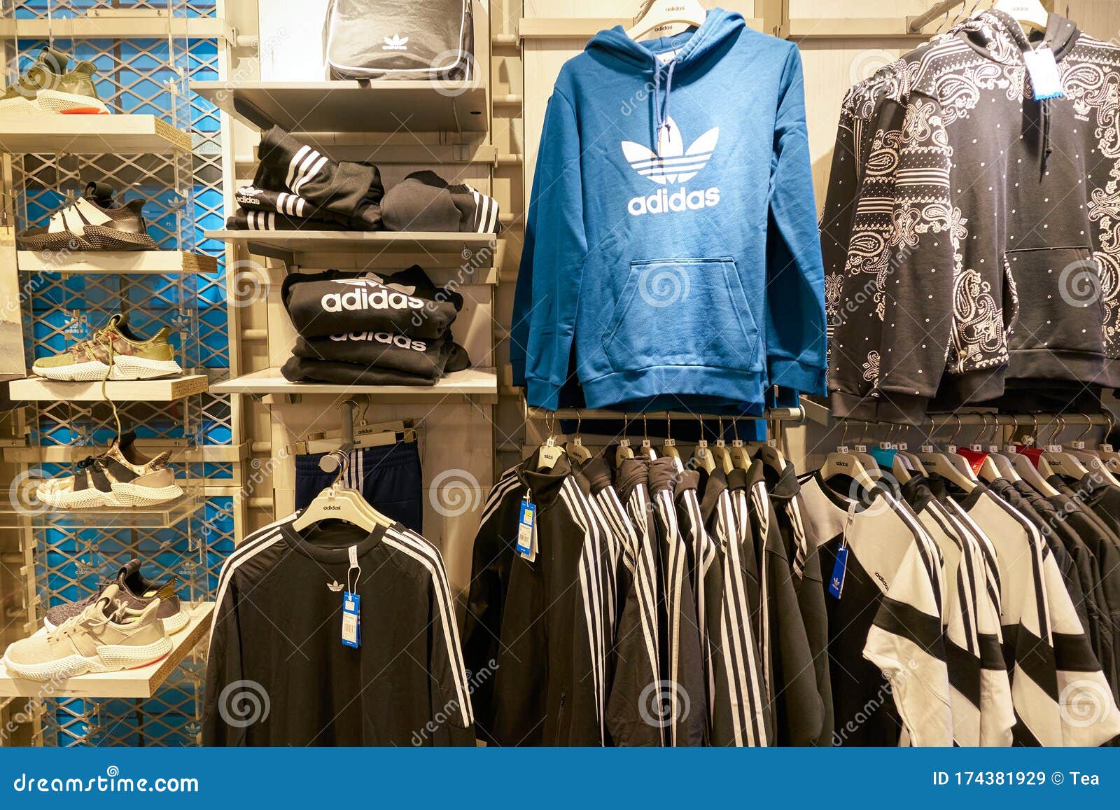 Adidas store editorial stock image 
