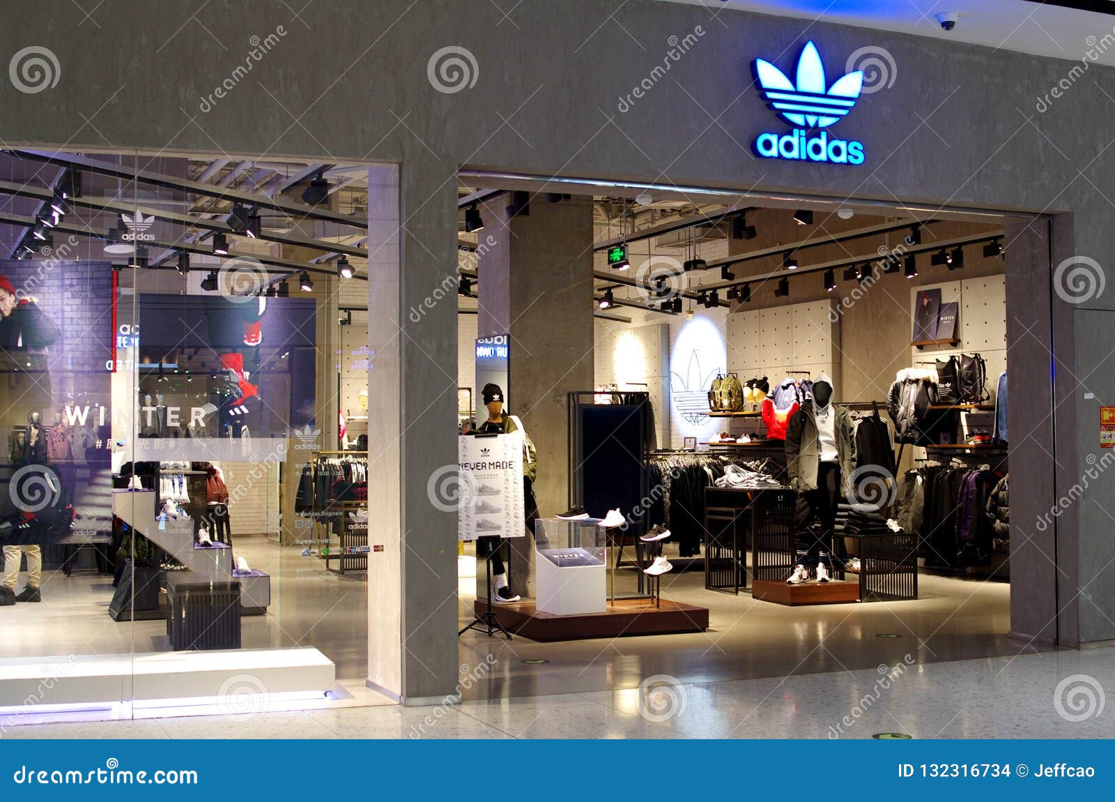 The Adidas Store In The Mall Editorial Stock Image - Image of sponsor, logo: 132316734