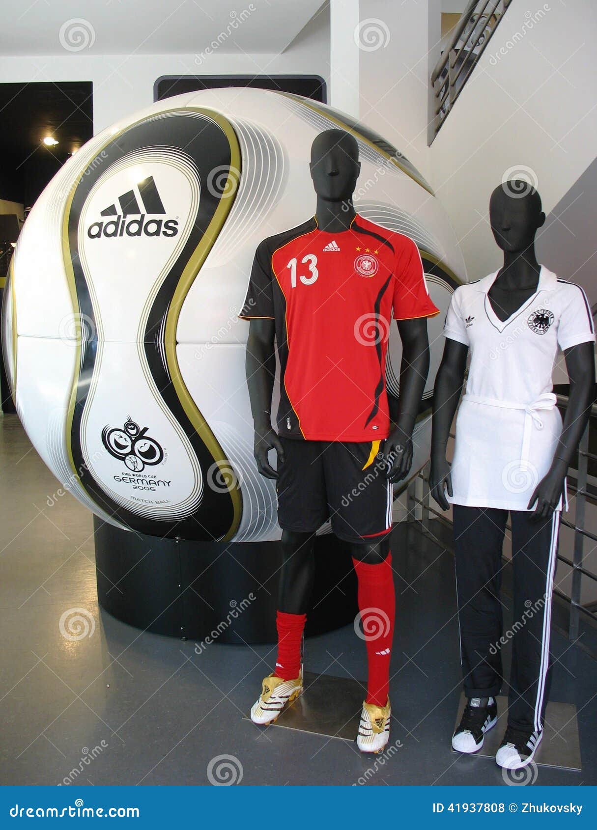 The Adidas Teamgeist Soccer Ball is the Official Match Ball of the 2006 FIFA World Cup Editorial Photo - Image of display, object: 41937808