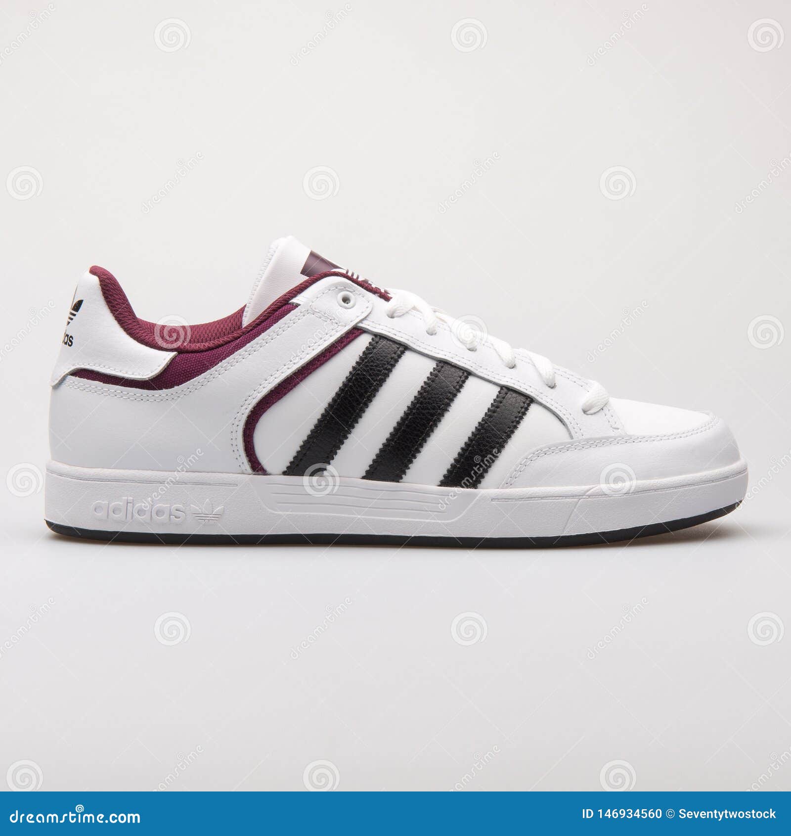 Adidas Varial Low White, Burgundy and Black Sneaker Editorial Image - Image  of mens, adidas: 146934560