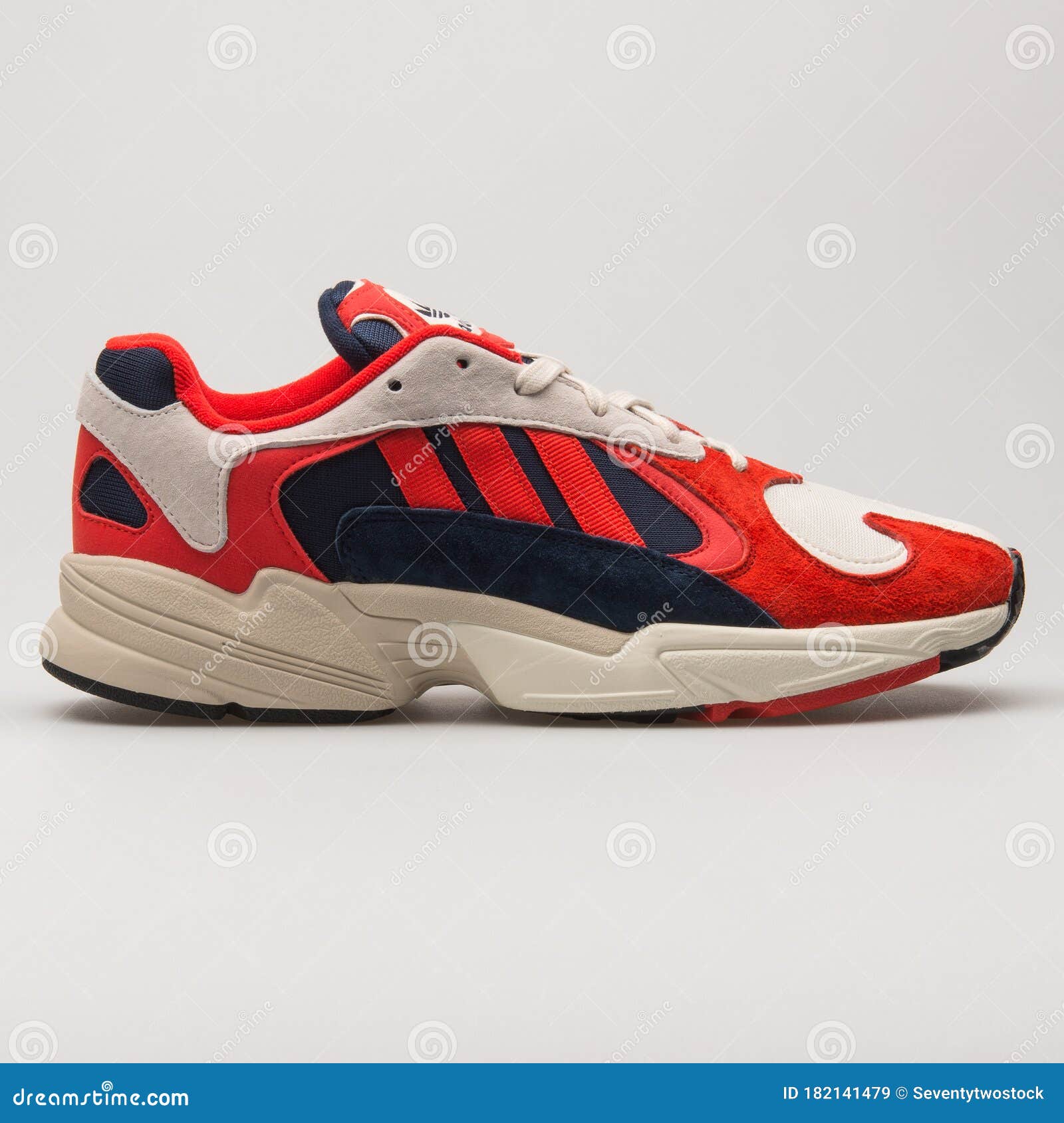 Adidas Yung 1 Red, Black, Navy Blue and Beige Sneaker Editorial Image - Image of item: 182141479