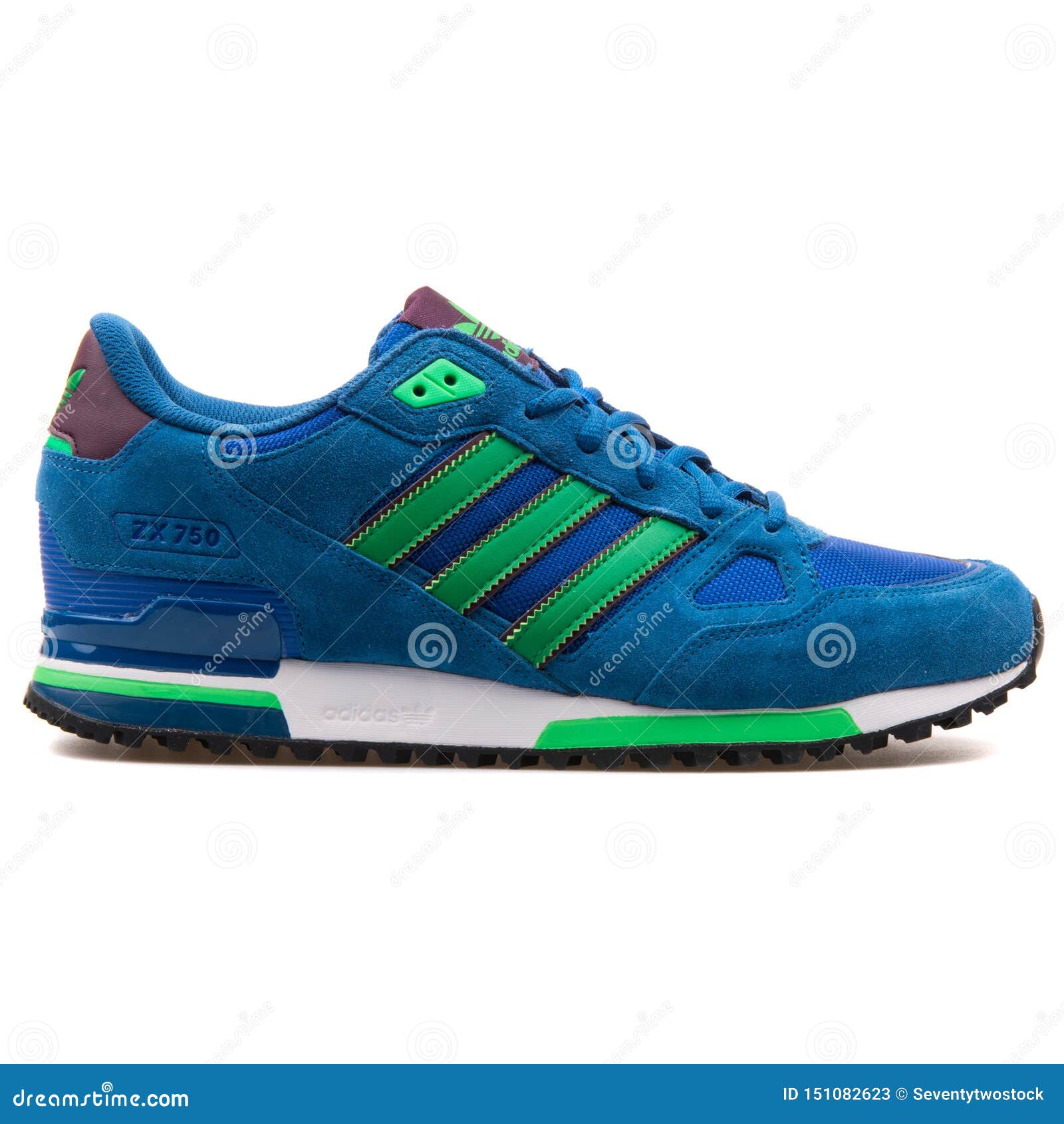 Adidas Zx 750 Blue And Green Sneaker Editorial Stock Photo - Image Of  Colour, Life: 151082623