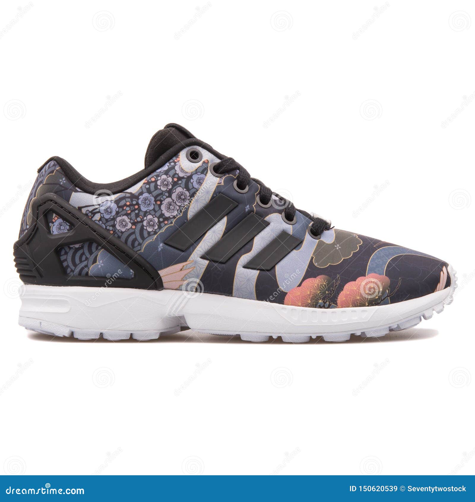 Adidas ZX Floral Print Black Sneaker Editorial Stock - Image of laces, casual: 150620539