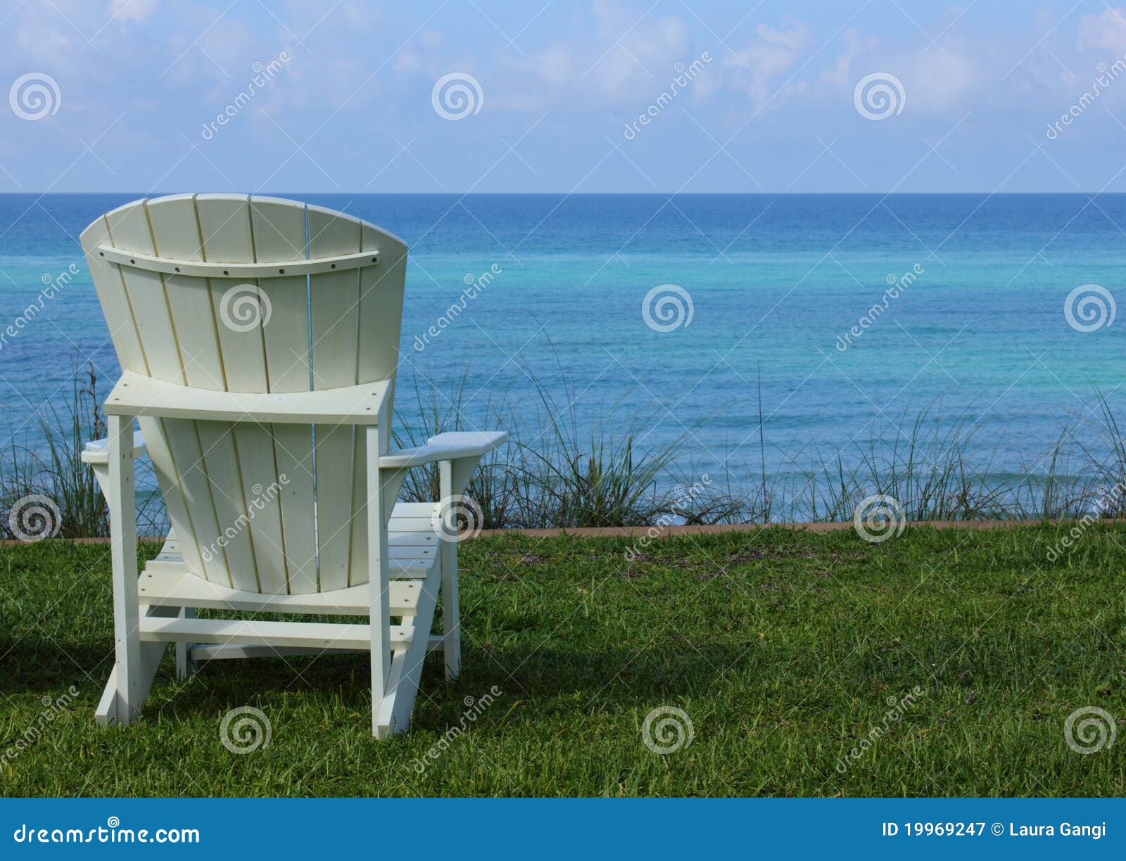 adirondack beach chair with ocean view