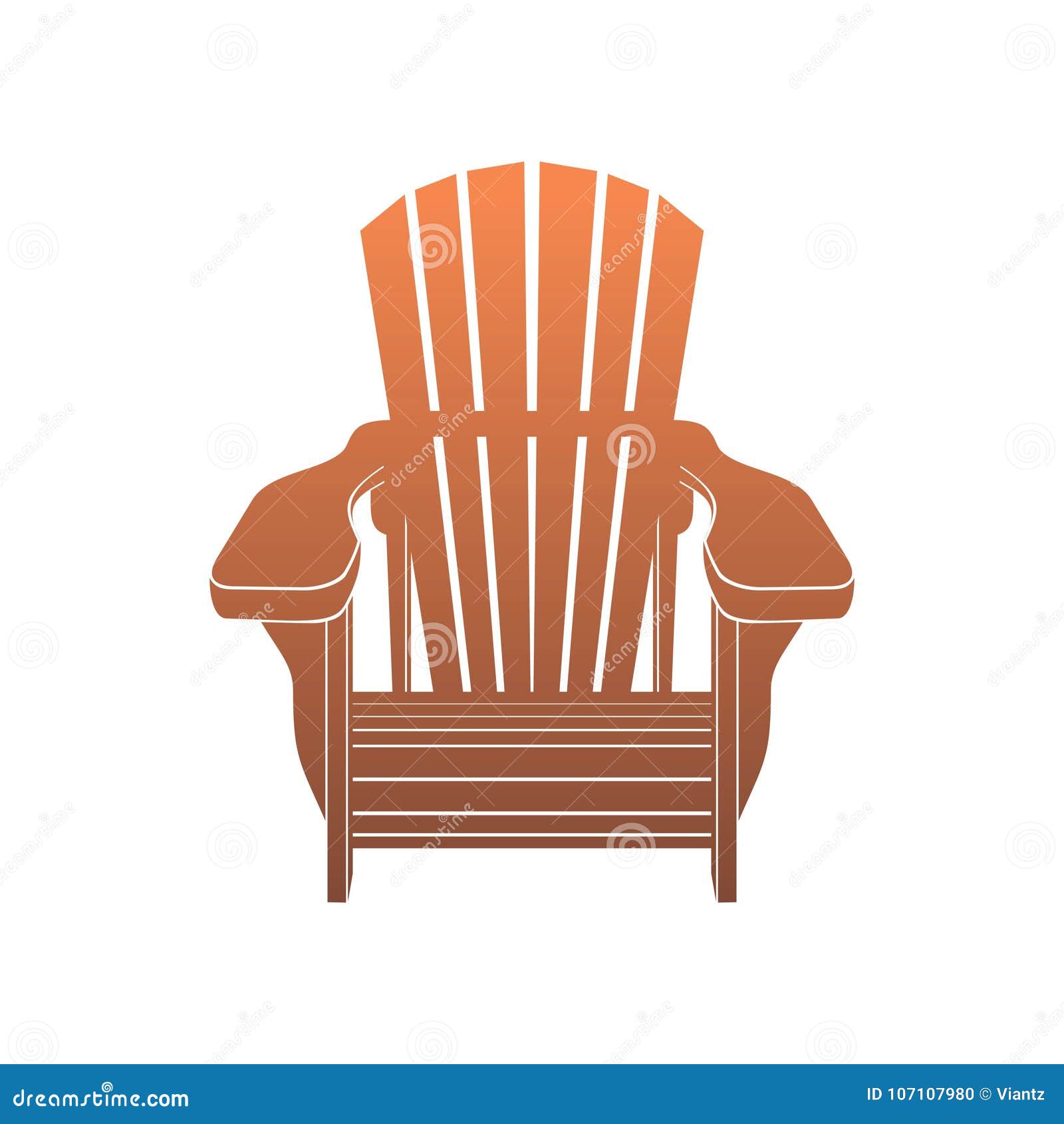 Adirondack Muskoka Chair Vector Stock Vector Illustration Of